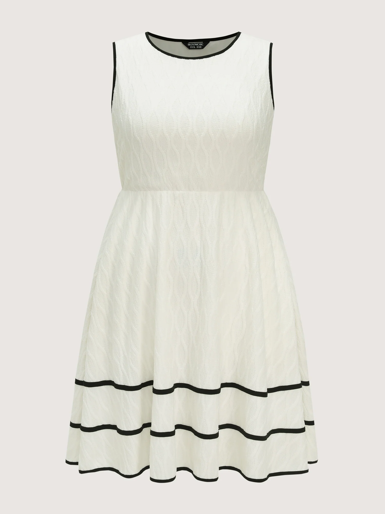 Stretchy Color Contrast Edge Mini Dress - Image 7