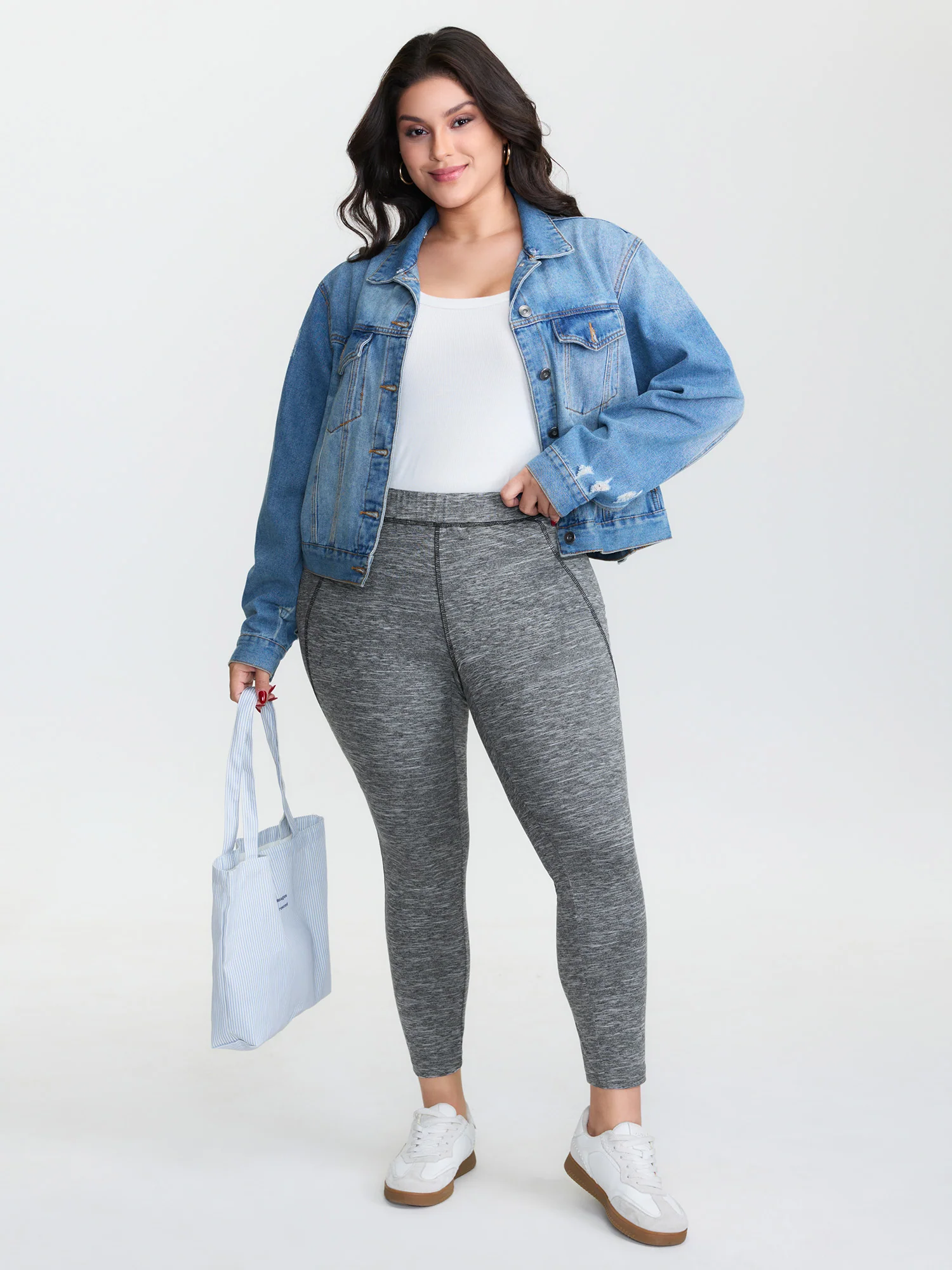 Stretchy Color Contrast Pocket Skinny-Fit Pants - Image 2