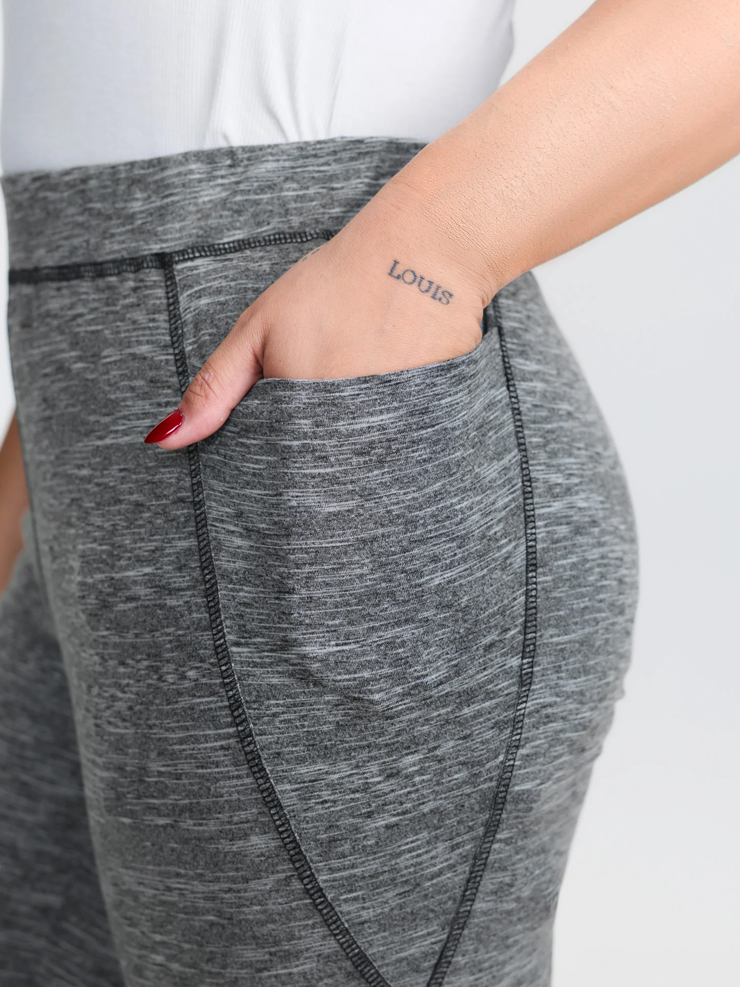 Stretchy Color Contrast Pocket Skinny-Fit Pants - Image 3