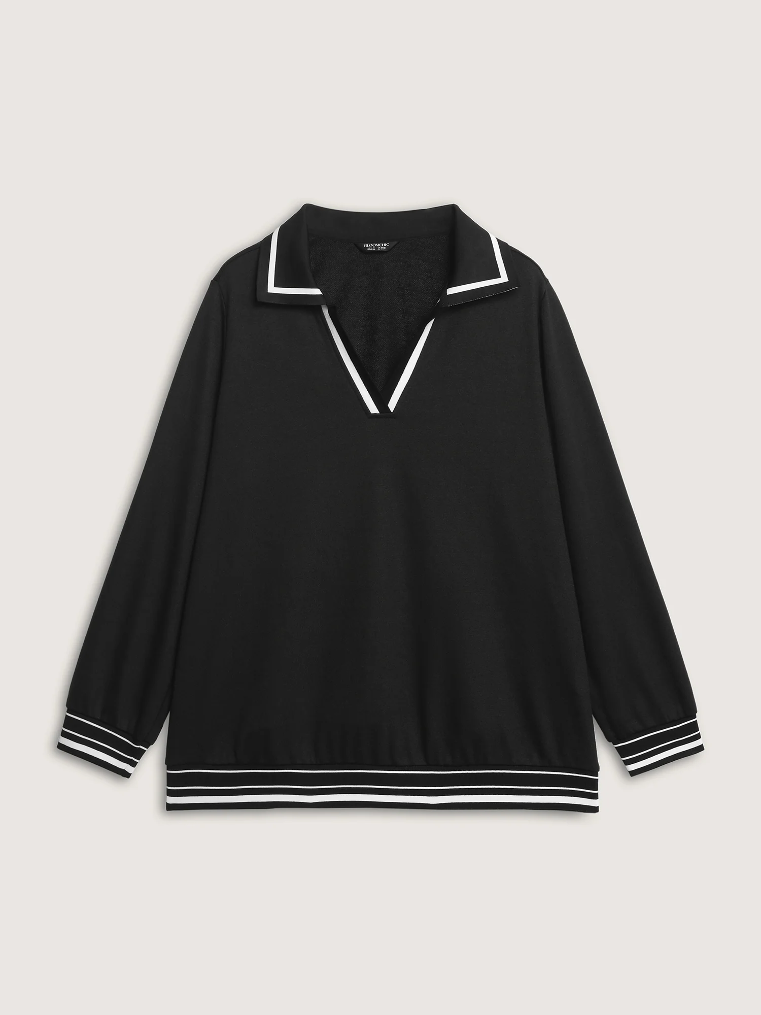Stretchy Color Contrast Sweatshirt - Image 6