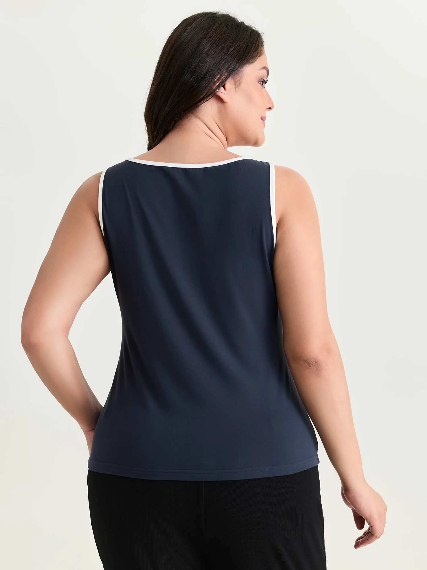 Stretchy Color Contrast Tank Top - Image 5