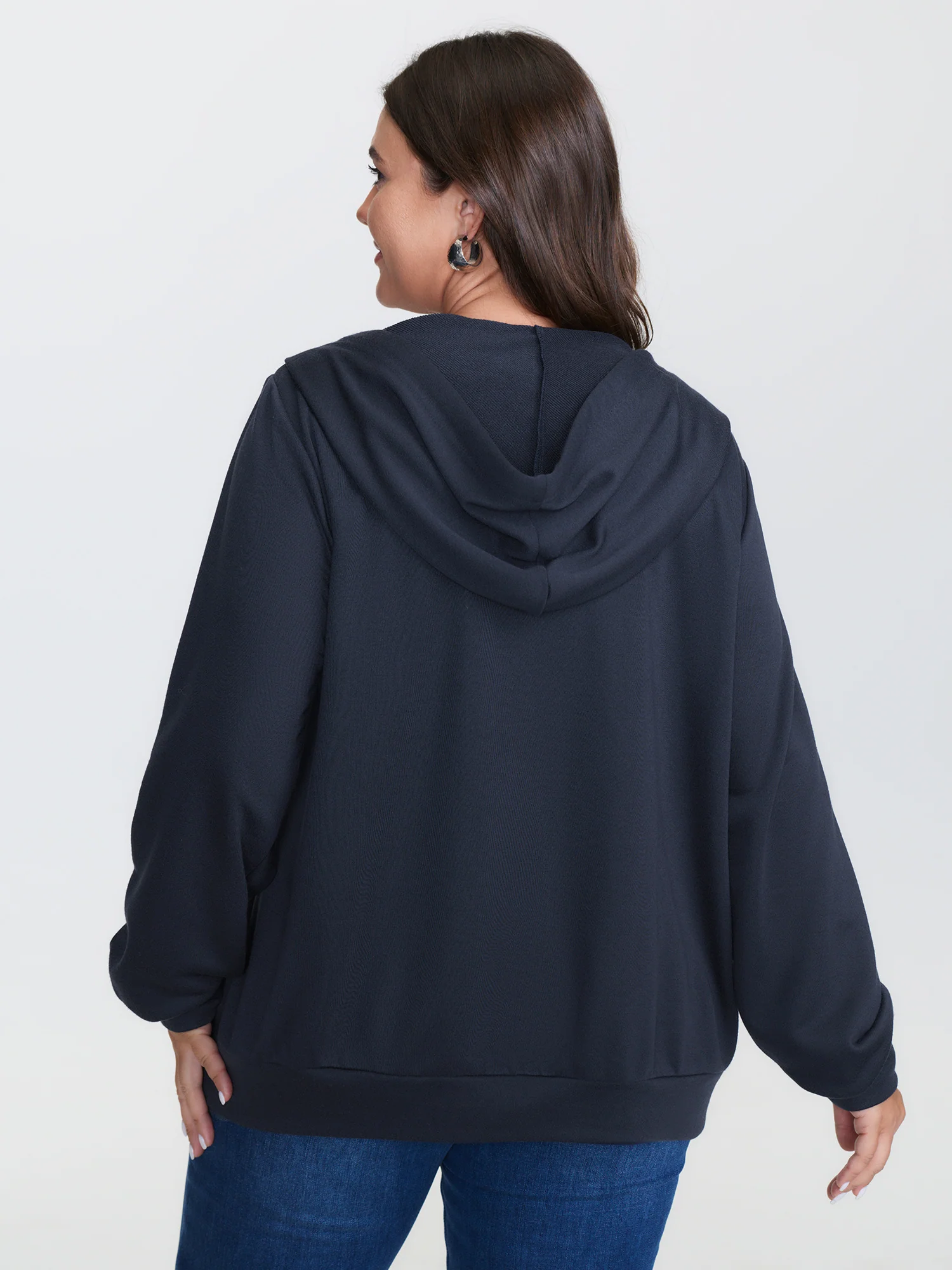 Stretchy Color Contrast Zipper Jacket - Image 5
