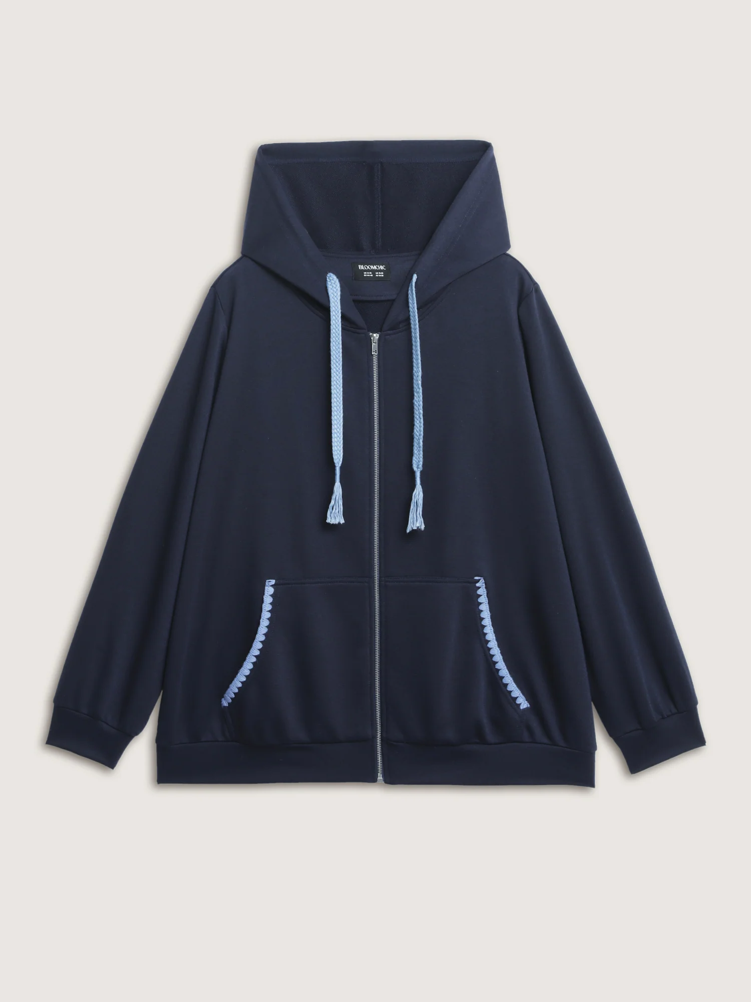 Stretchy Color Contrast Zipper Jacket - Image 6