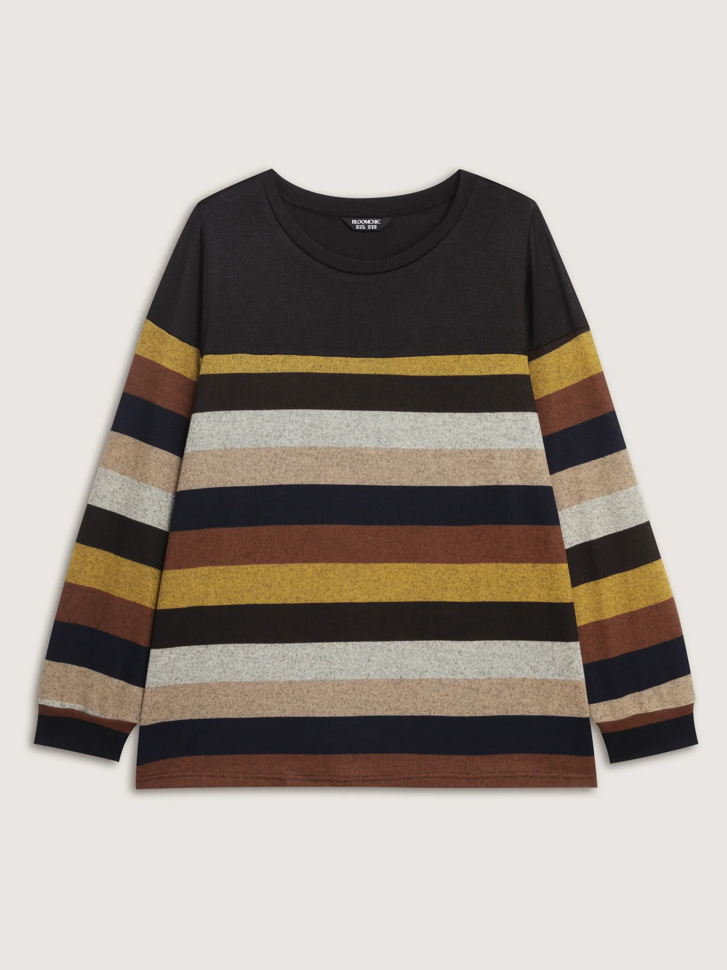 Stretchy Colorful Stripe Relaxed-Fit T-Shirt - Image 8