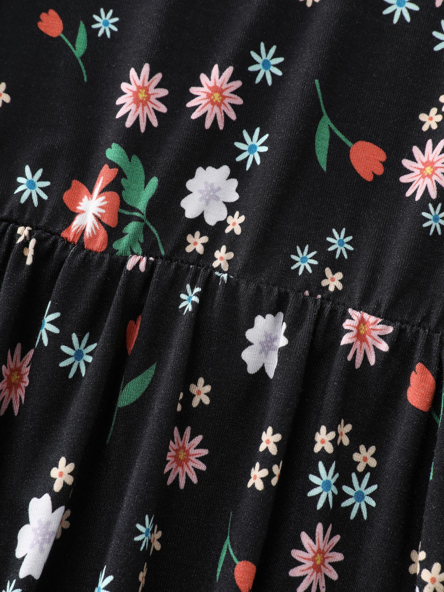 Stretchy Crisscross Back Floral Knit Top - Image 6