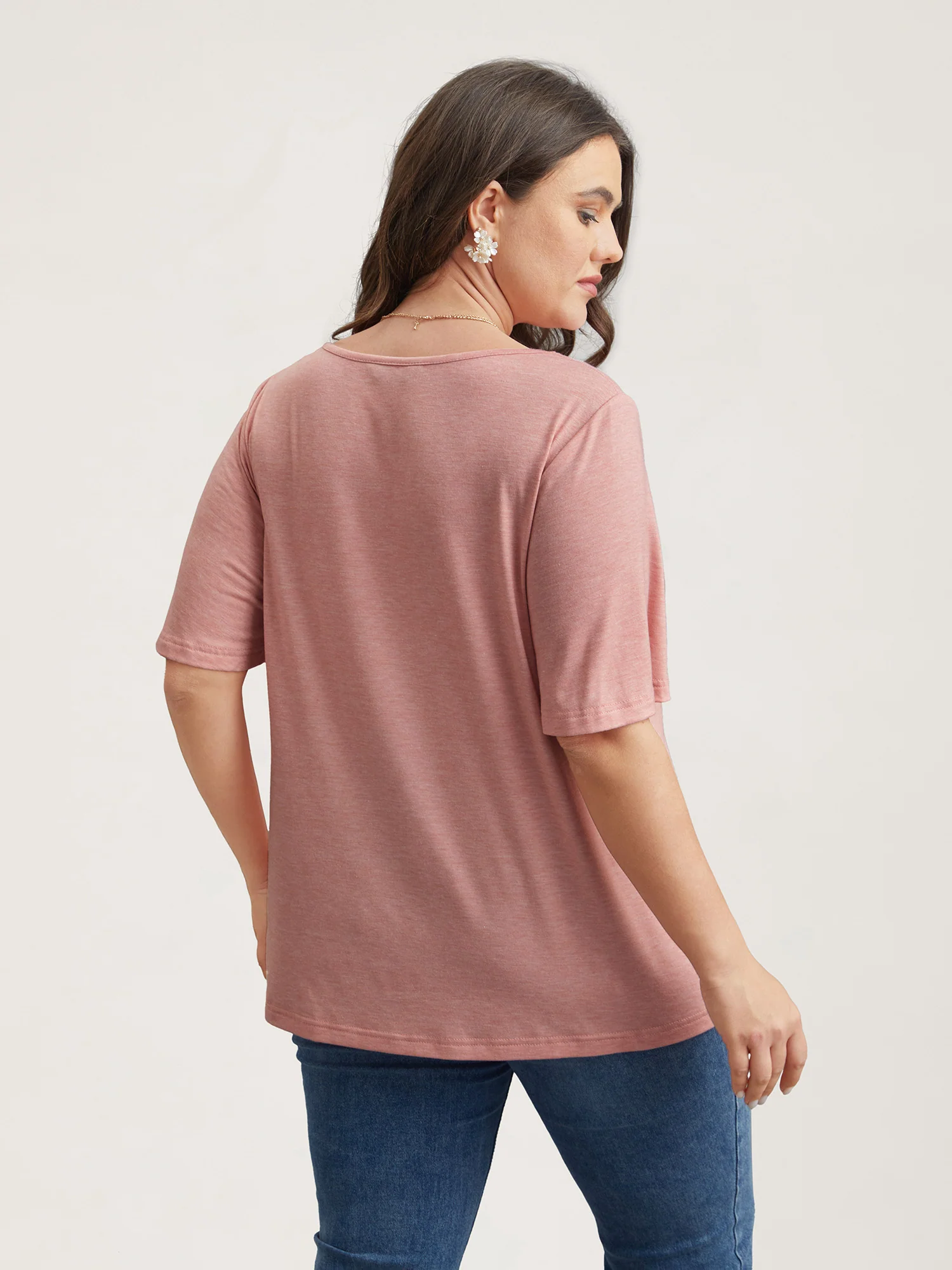 Stretchy Cross-Straps Lotus Leaf Sleeve Top - Image 4