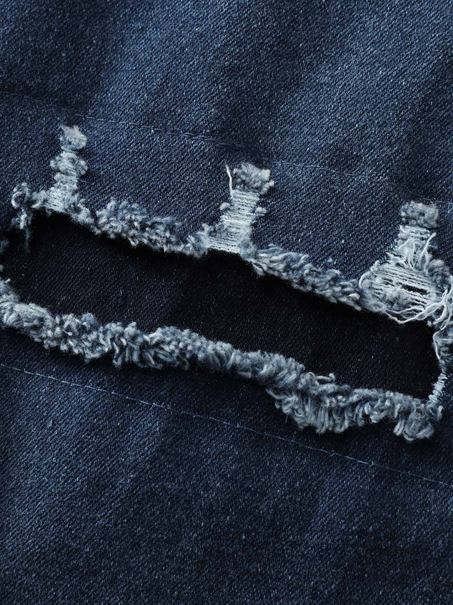 Stretchy Crown Ripped Straight-Leg Jeans - Image 7