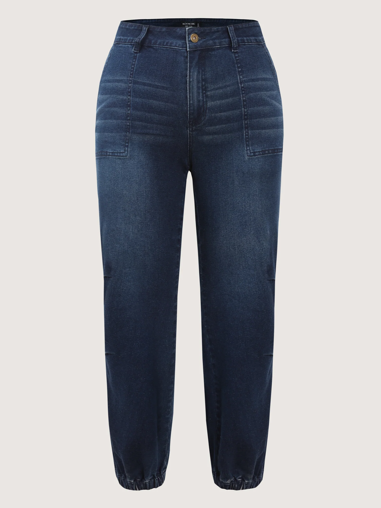 Stretchy Cuff Pocket Mid-Rise Jeans - Image 7