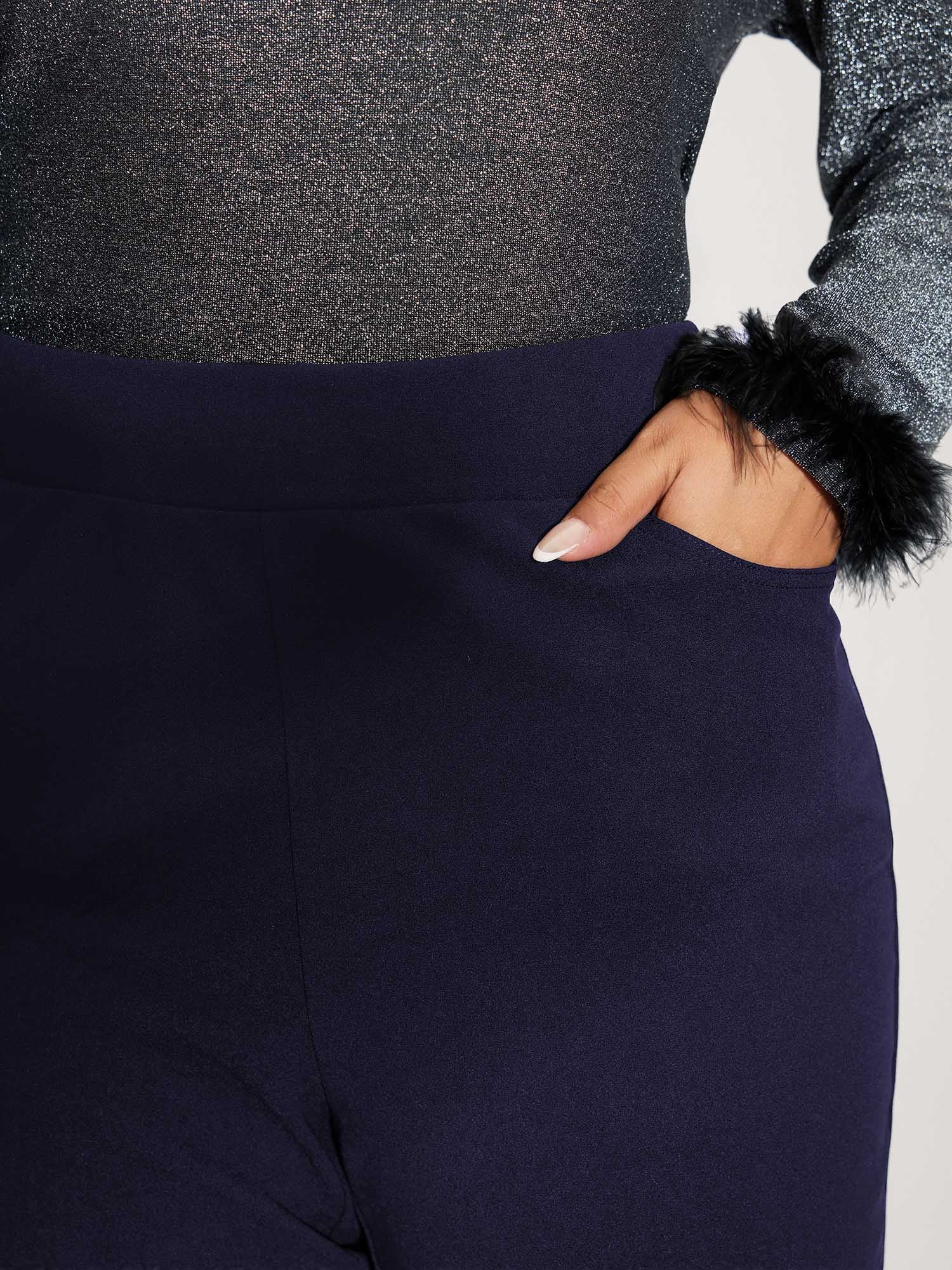 Stretchy Diamond Detail Hem Pants - Image 25