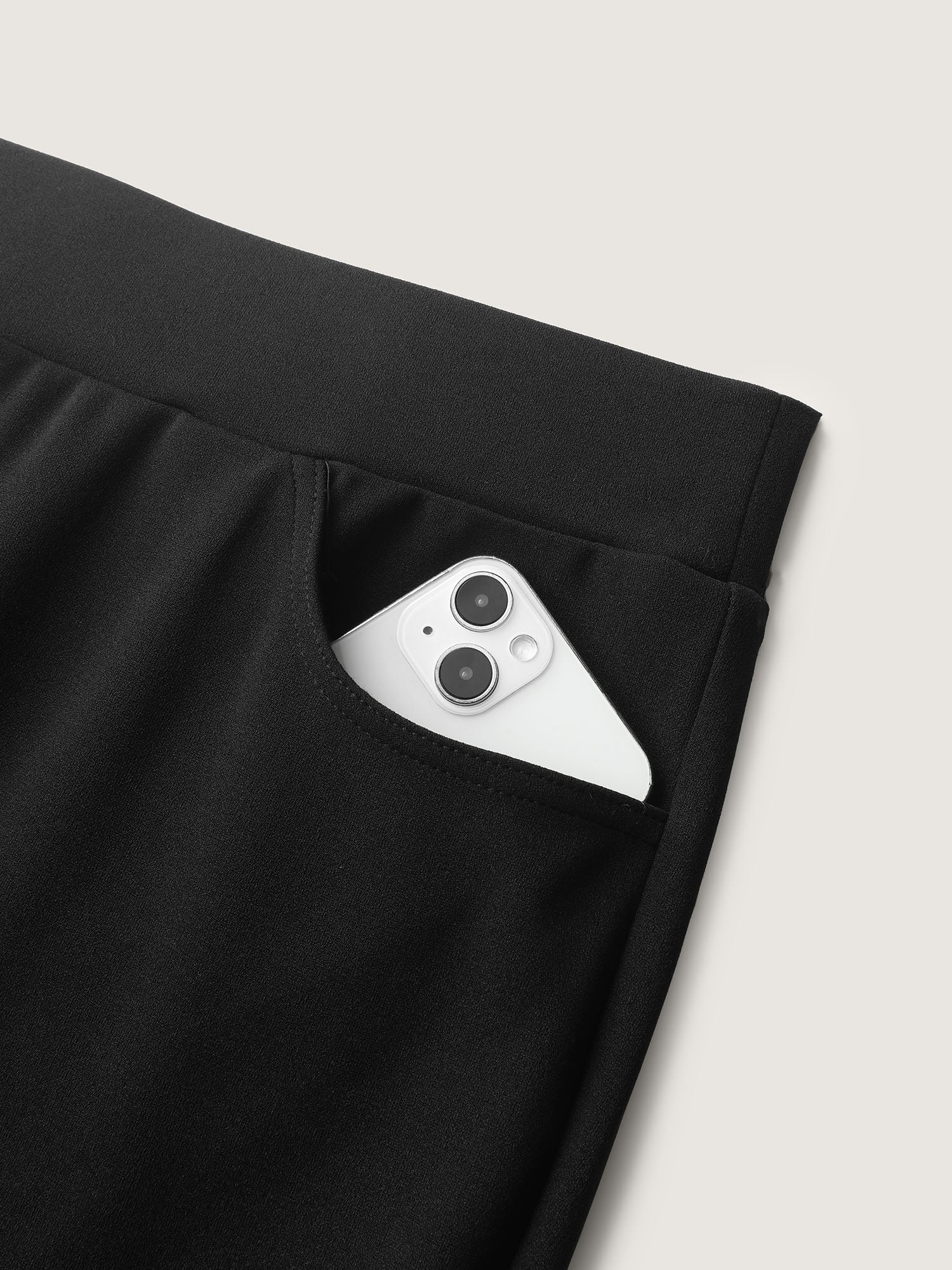 Stretchy Diamond Detail Hem Pants - Image 7