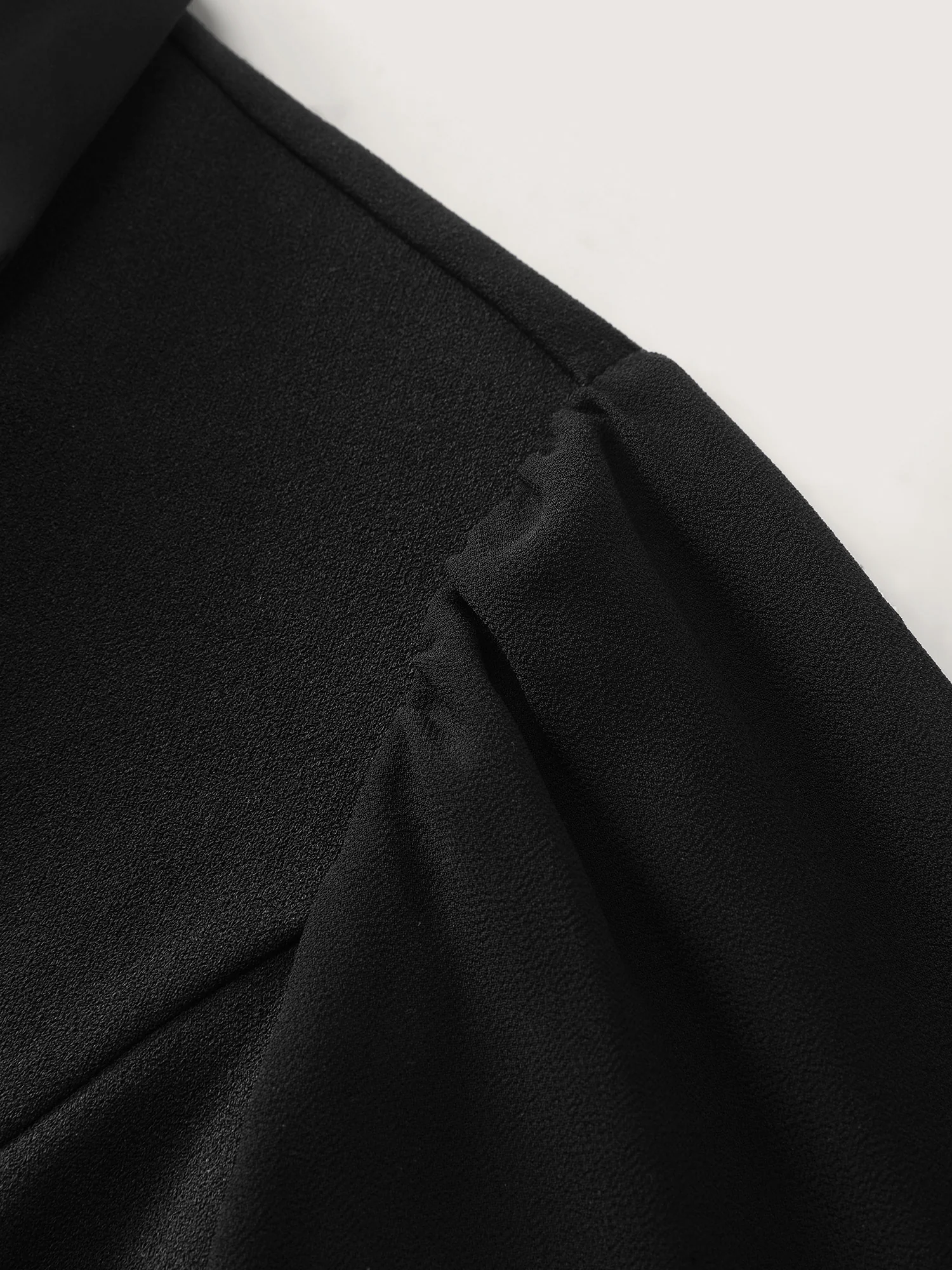 Stretchy Double Button Pockets Blazer Dress - Image 5
