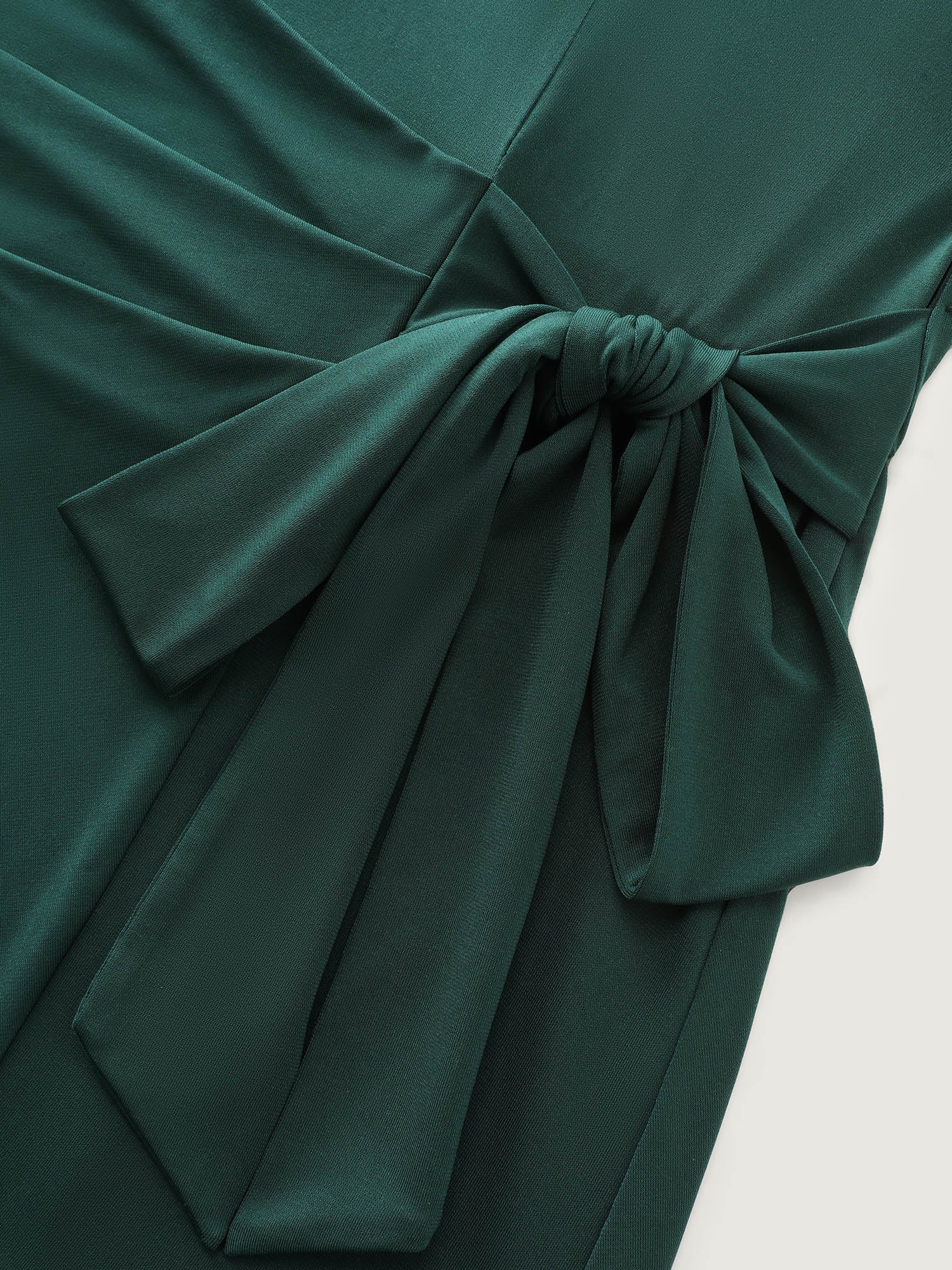 Stretchy Draped Side Tie Blouse - Image 5