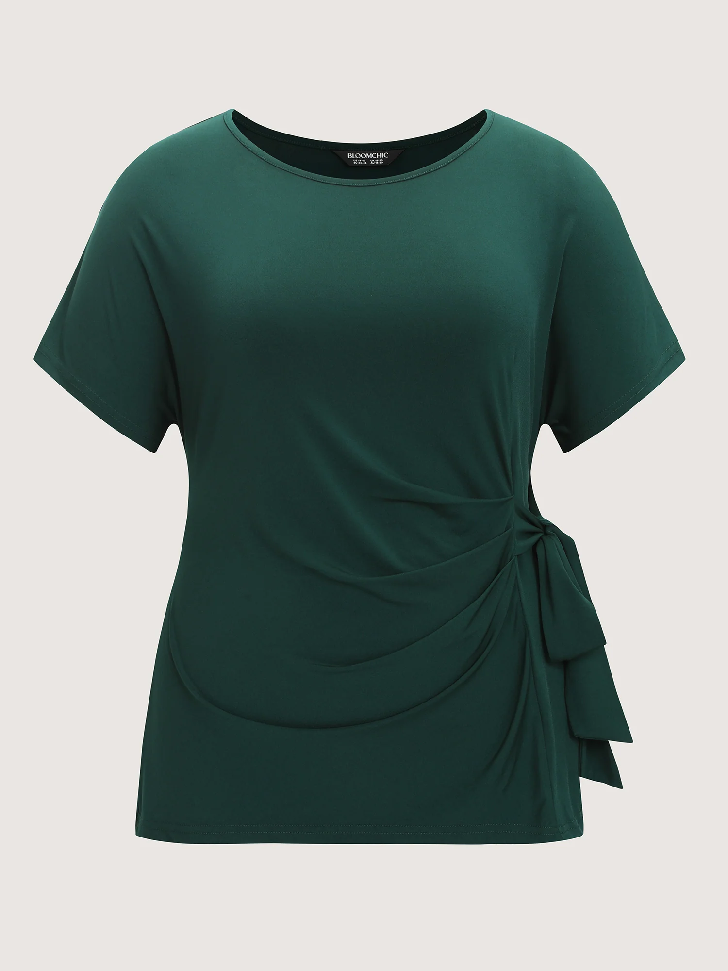 Stretchy Draped Side Tie Blouse - Image 6
