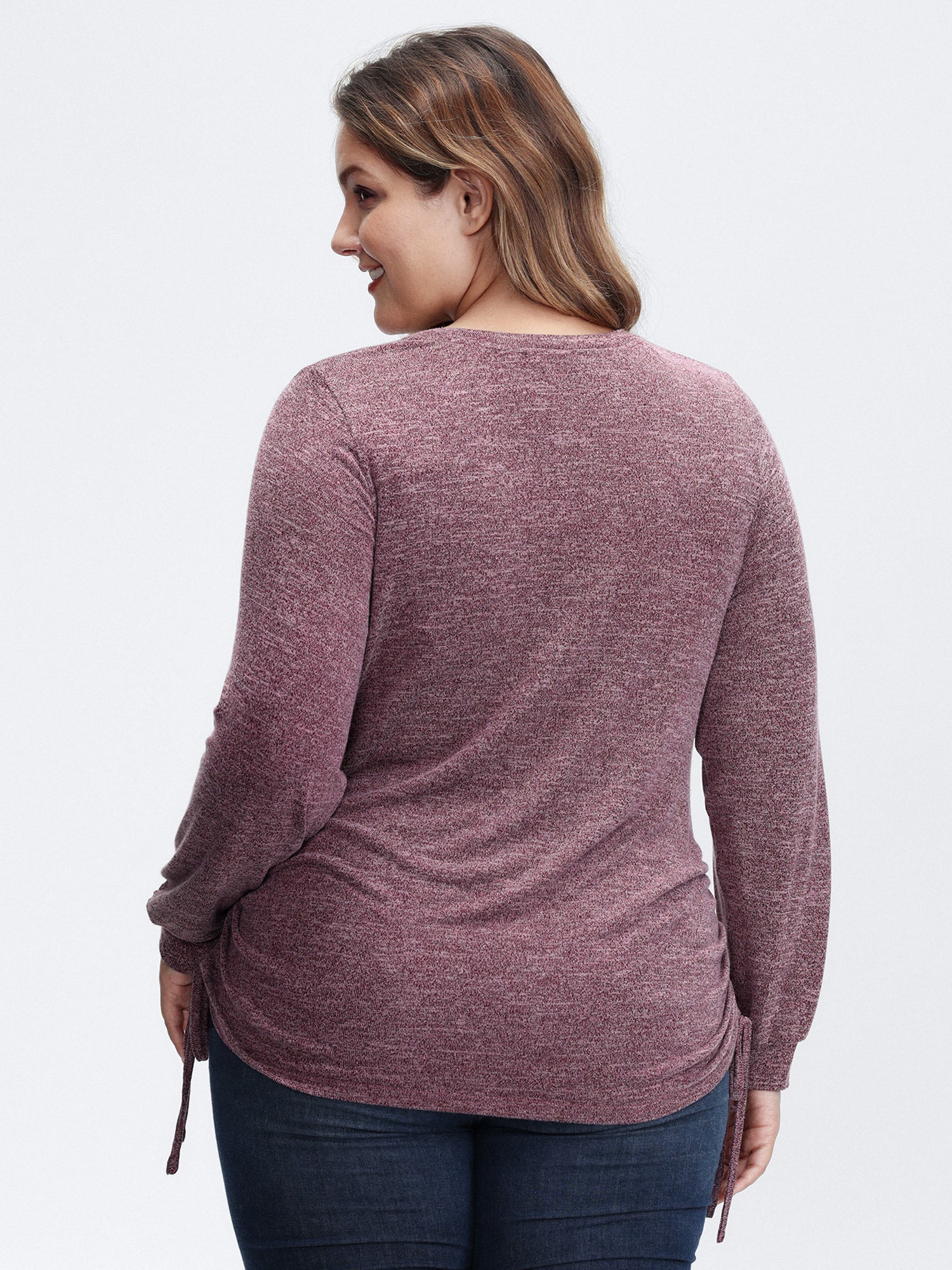 Stretchy Drawstring Side T-Shirt - Image 5
