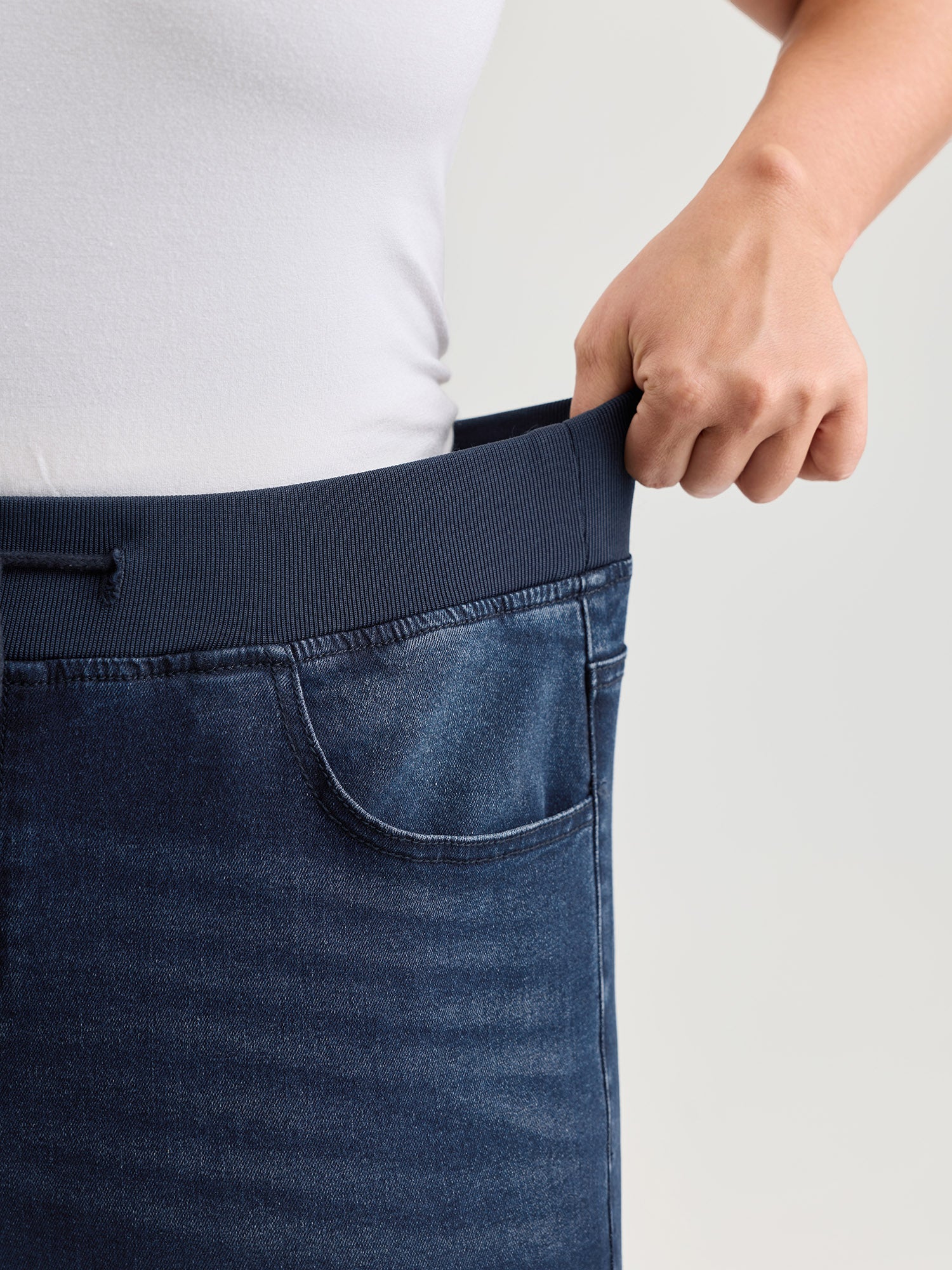 Stretchy Drawstring Waist Bootcut Pants - Image 4