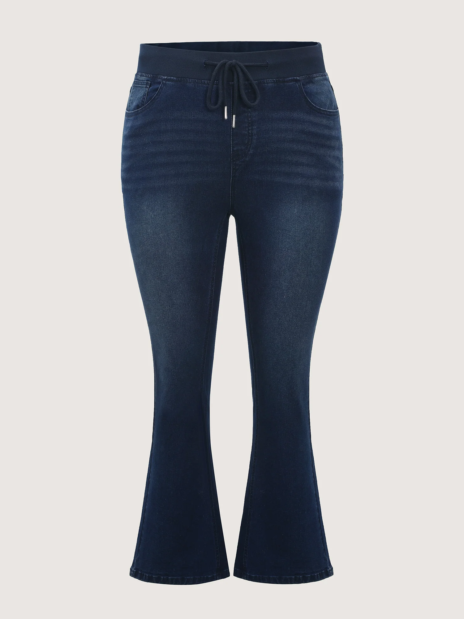 Stretchy Drawstring Waist Bootcut Pants - Image 9