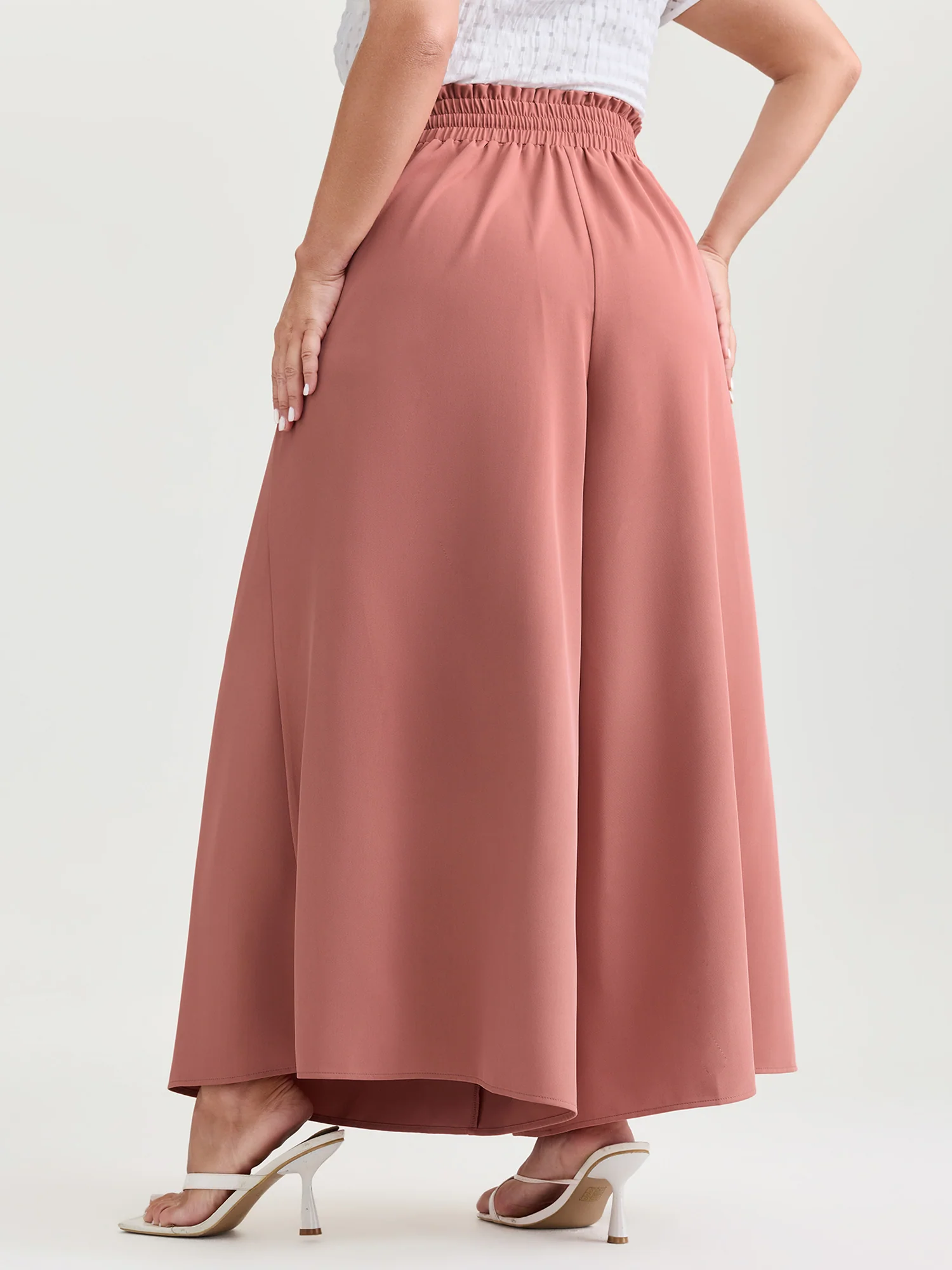 Stretchy Drawstring Waist Pockets Pants - Image 5
