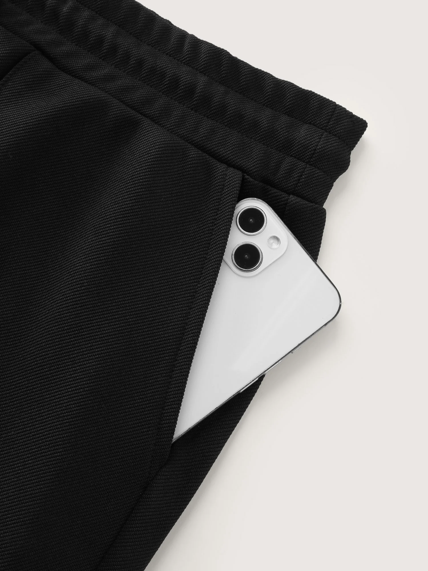 Stretchy Drawstring Waist Seamed Pants - Image 7