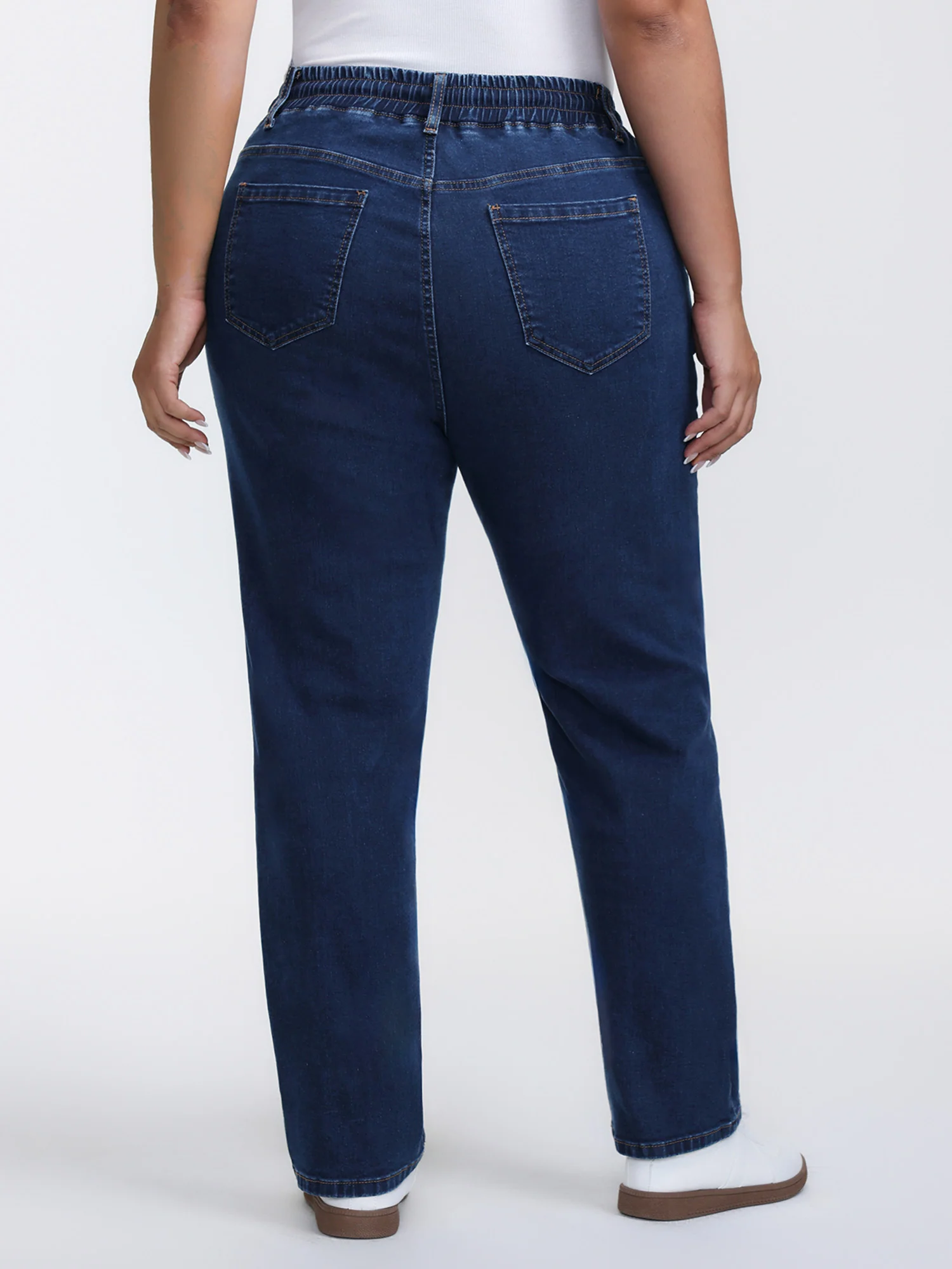Everyday Pull-On Drawstring High-Rise Jeans - Image 5