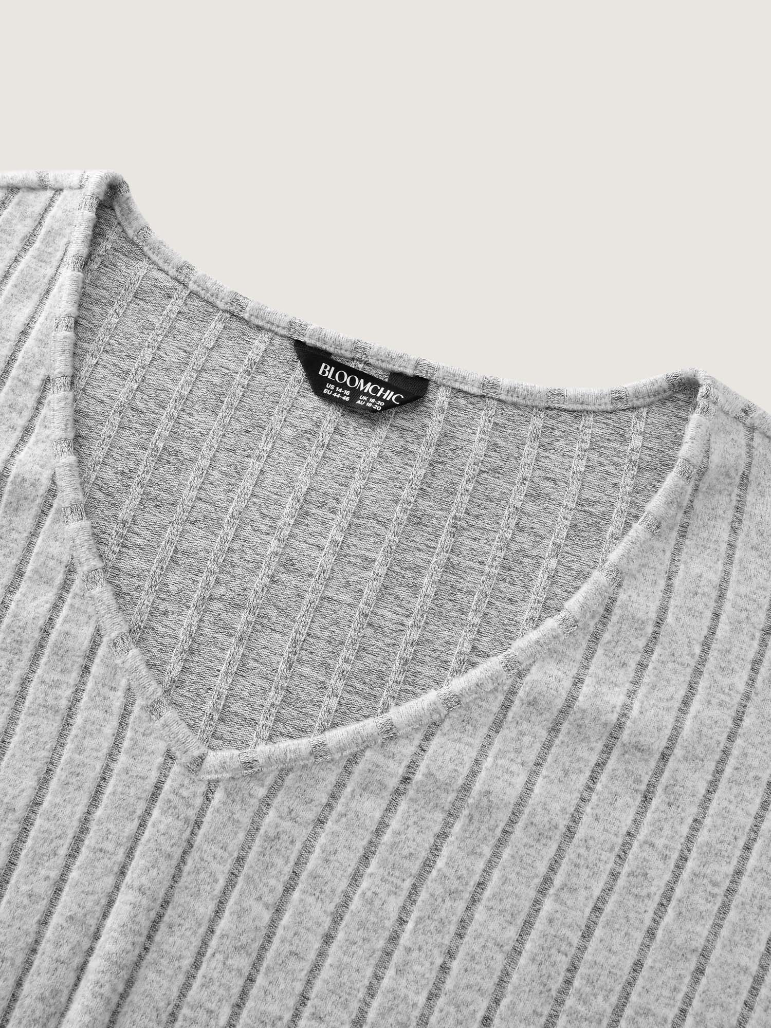 Stretchy-Fit Ribbed Texture Lounge Set - Image 10