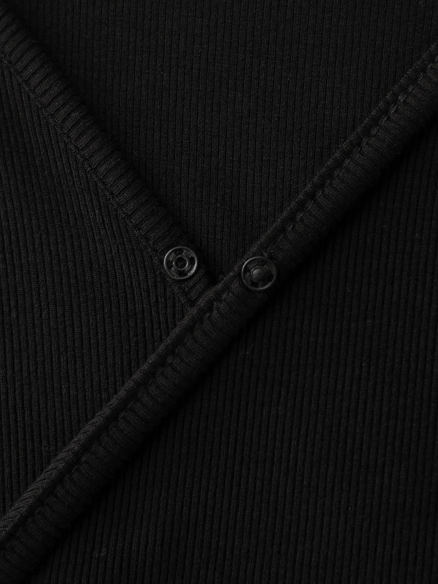 Stretchy Fitted Waist Side Placket Knit Top - Image 6