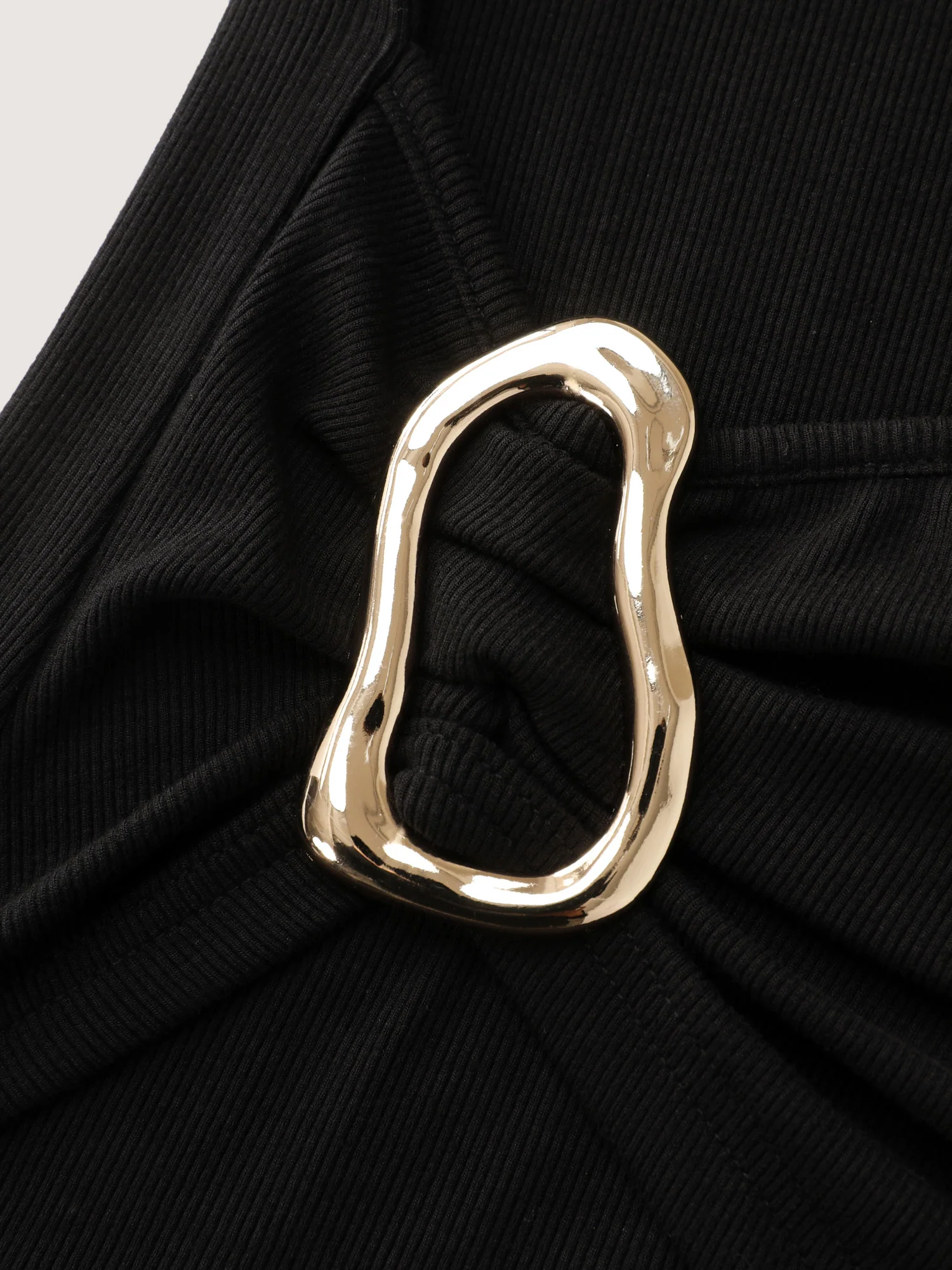 Stretchy Fitted Waist Side Placket Knit Top - Image 7