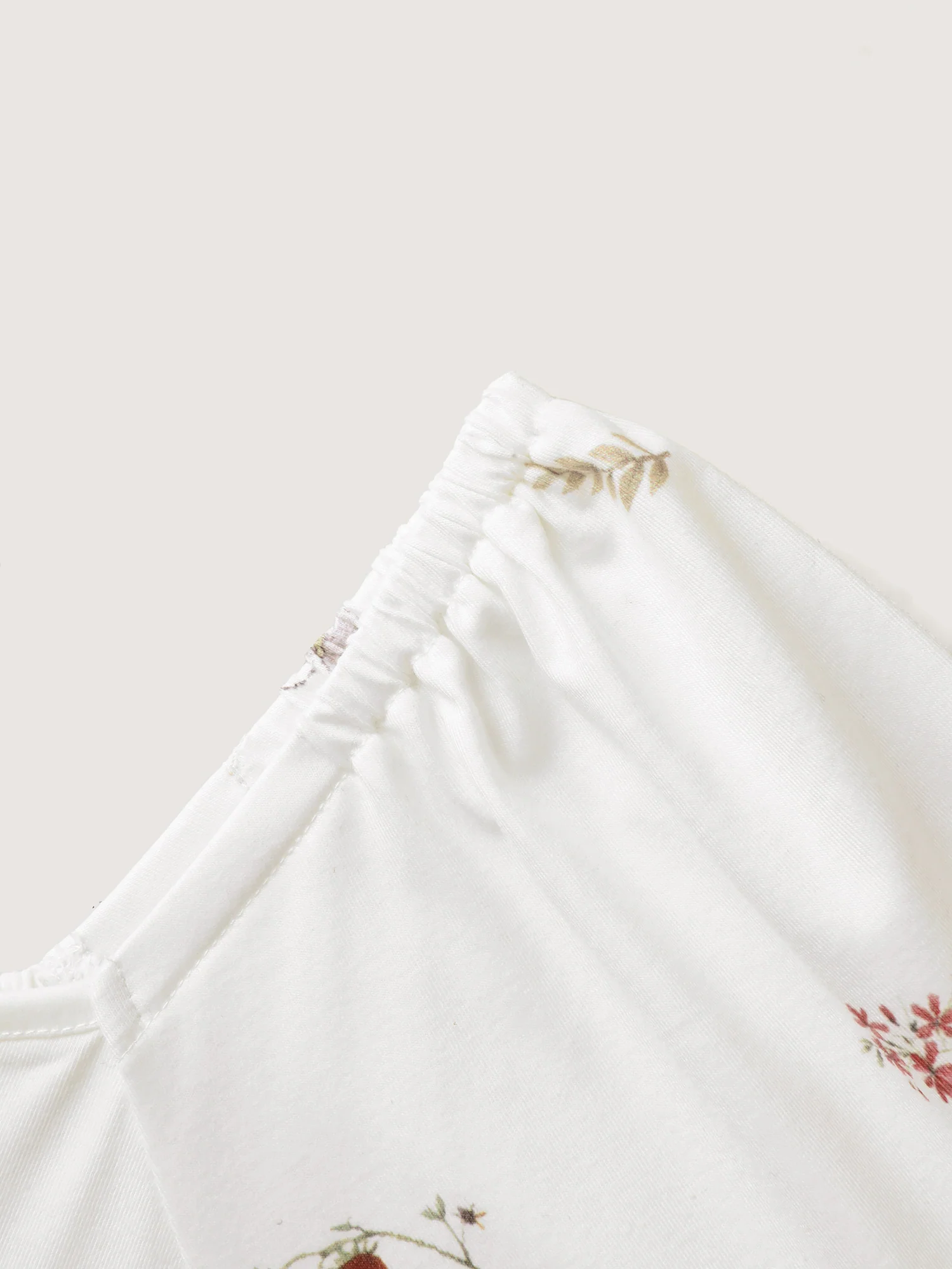 Stretchy Floral Print Babydoll Knit Top - Image 5