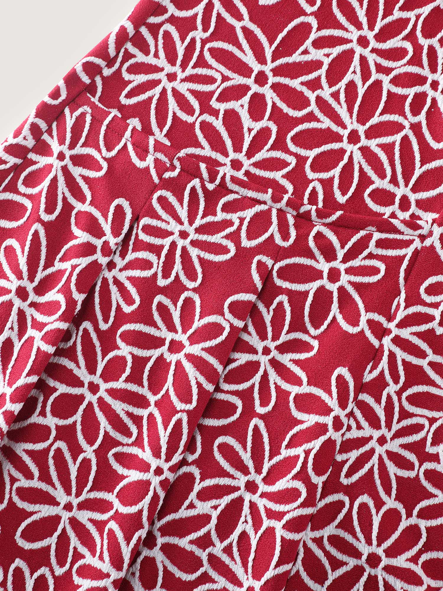 Stretchy Floral Print Cinched-Waist Mini Dress - Image 5