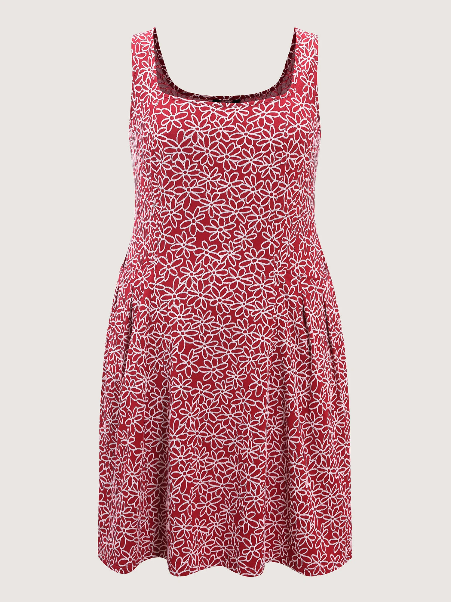 Stretchy Floral Print Cinched-Waist Mini Dress - Image 7