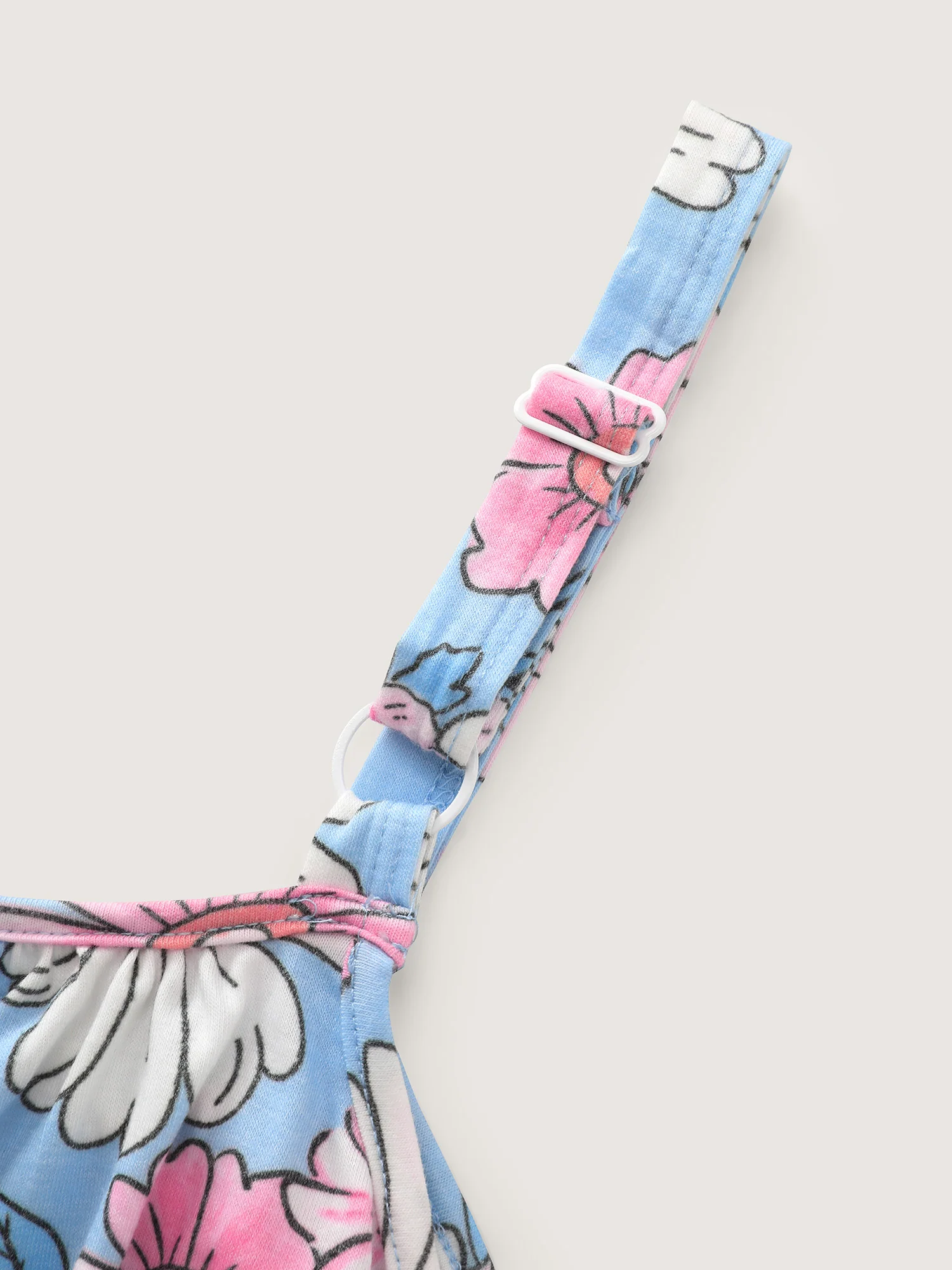 Stretchy Floral Print Wide Straps Jumpsuit - Image 5