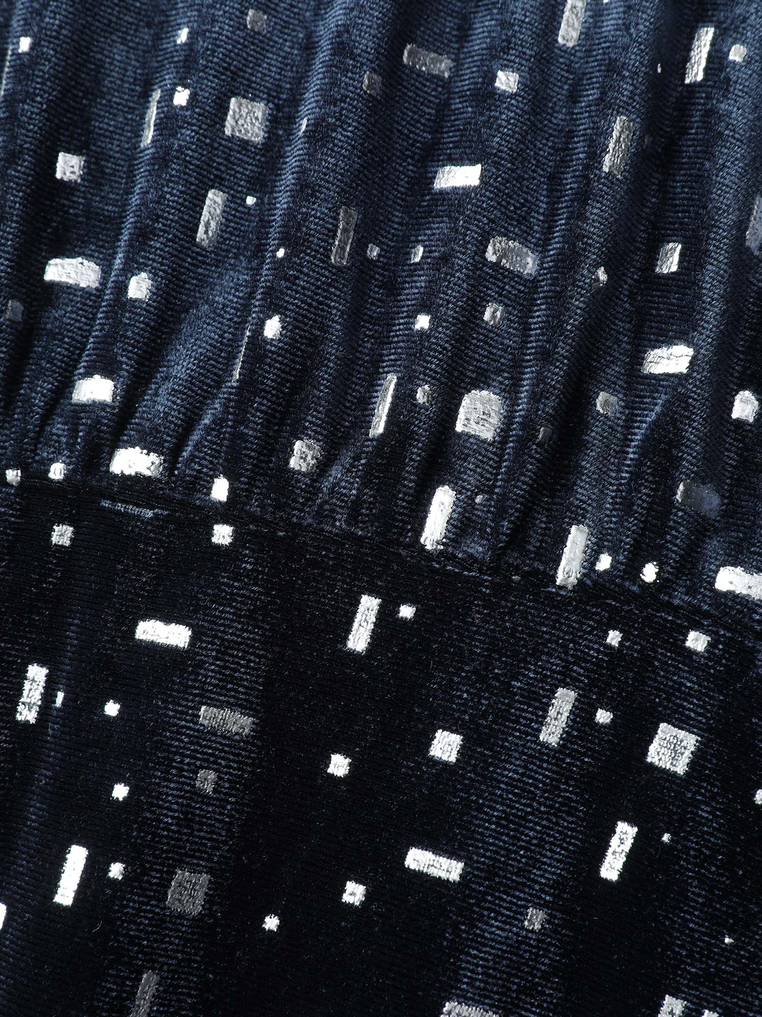 Stretchy Gold-Stamped Pockets Mini Dress - Image 5