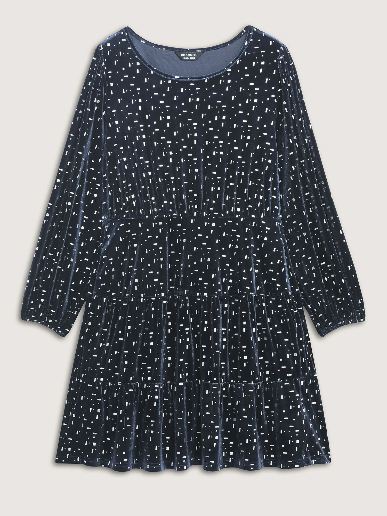 Stretchy Gold-Stamped Pockets Mini Dress - Image 7
