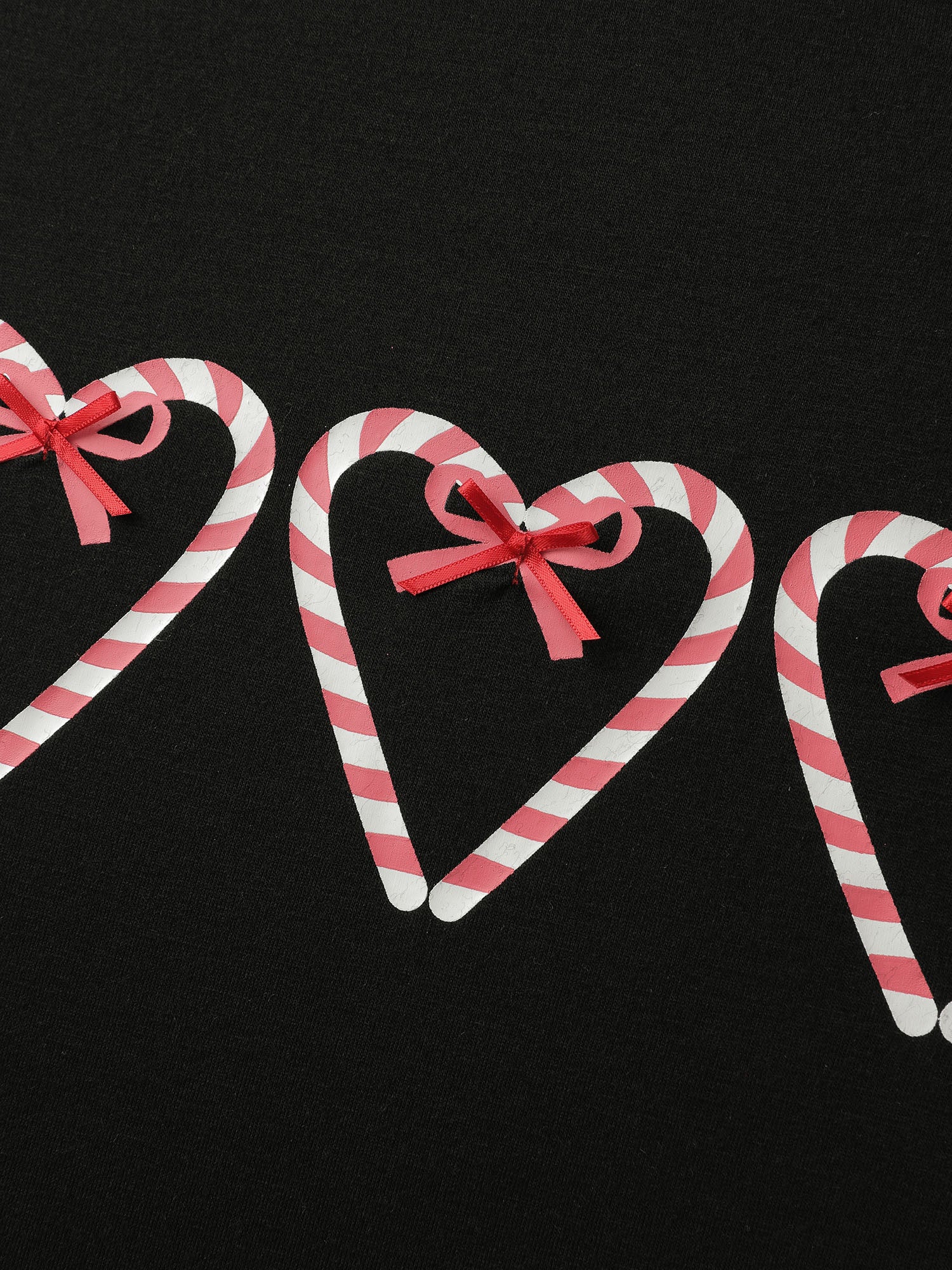 Stretchy Hearts Print Mock Neck T-Shirt - Image 6