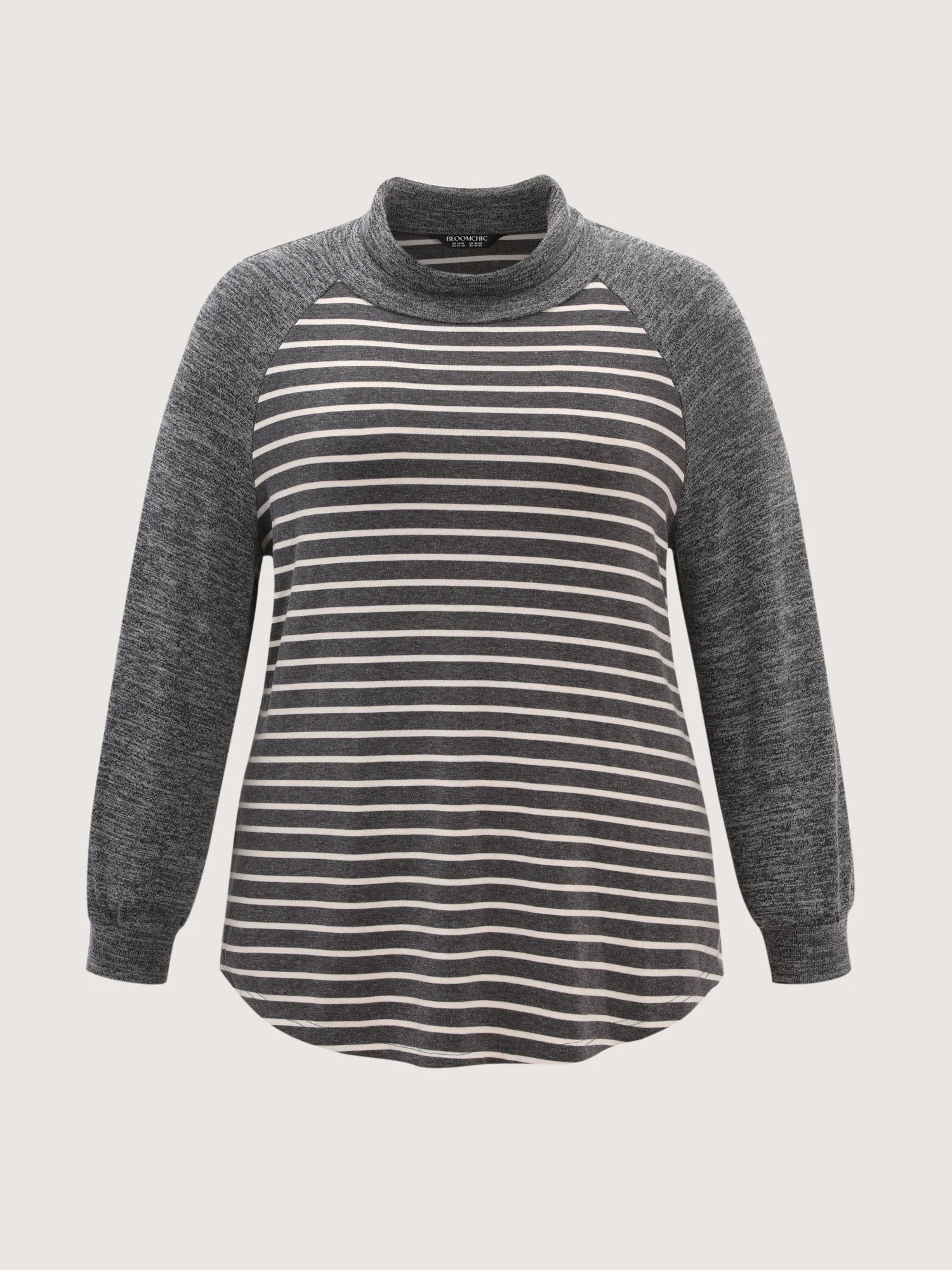 Stretchy Heather Mockneck Knit Top - Image 7