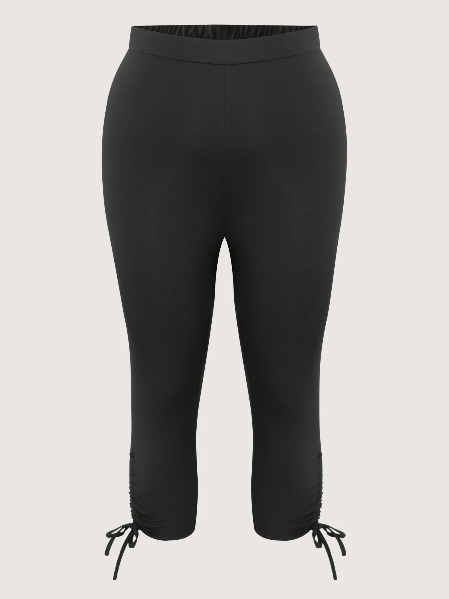 Stretchy Hem Ties Capri Jogger Leggings - Image 8