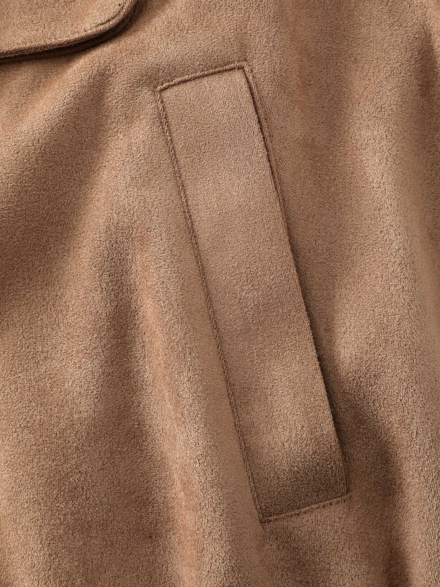 Stretchy Hem Zipper Solid Jacket - Image 5