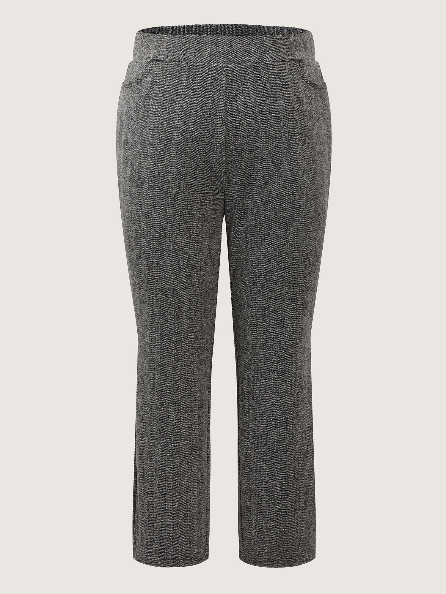 Stretchy Herringbone Pull-On Pants - Image 6