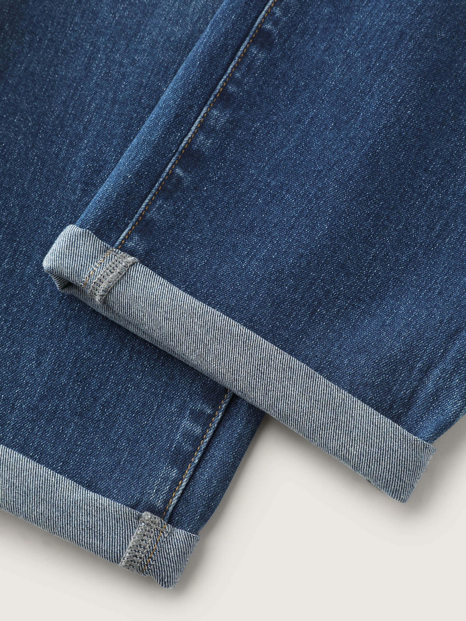 Stretchy High Rise Folded Hem Jeans - Image 7