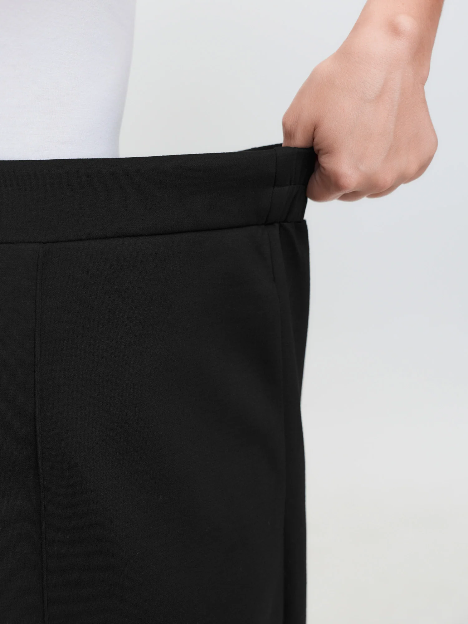 Stretchy High Waisted Pockets Straight Leg Pants - Image 4