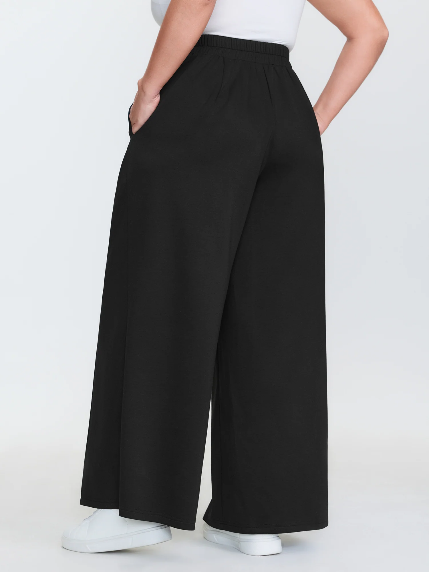 Stretchy High Waisted Pockets Straight Leg Pants - Image 7