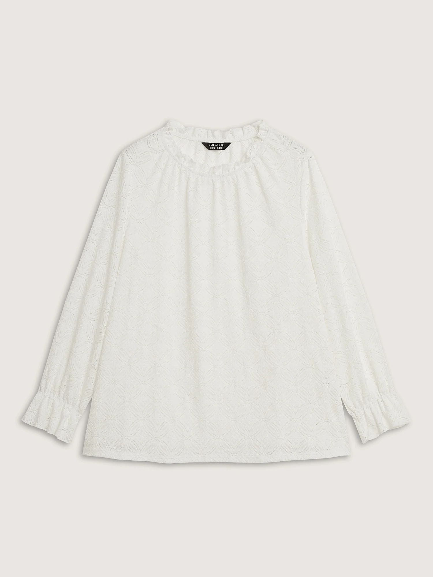 Stretchy Lace Cuff Sleeve Blouse - Image 8