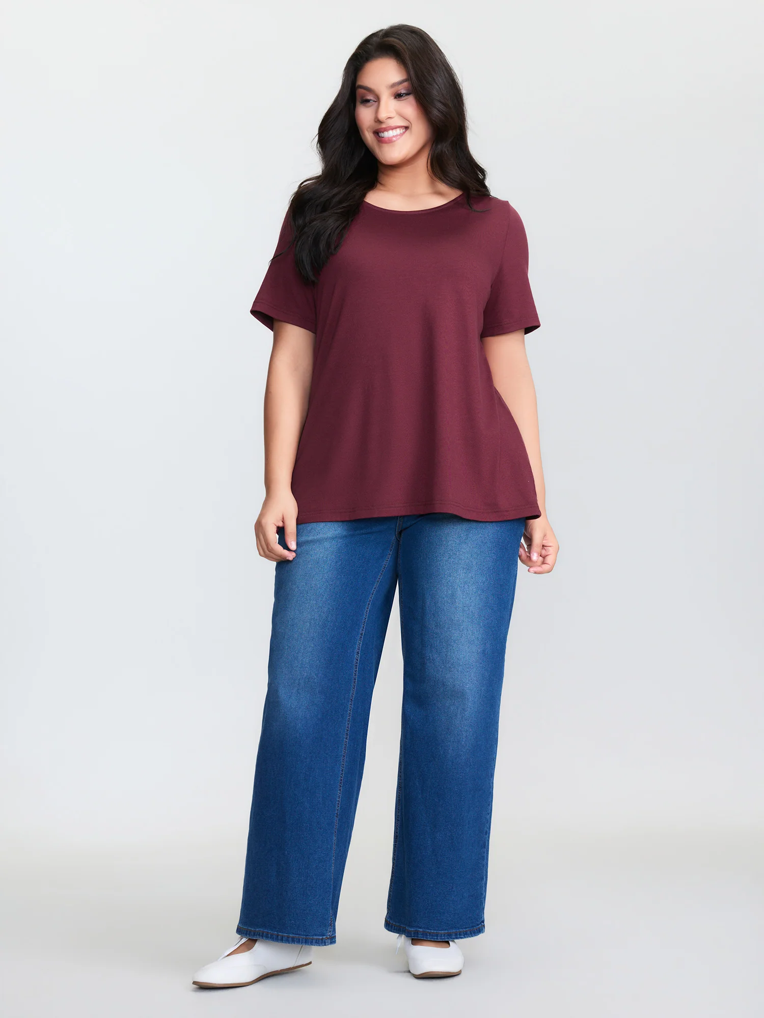 Stretchy Lace Cut-Out Back Knit Top - Image 3
