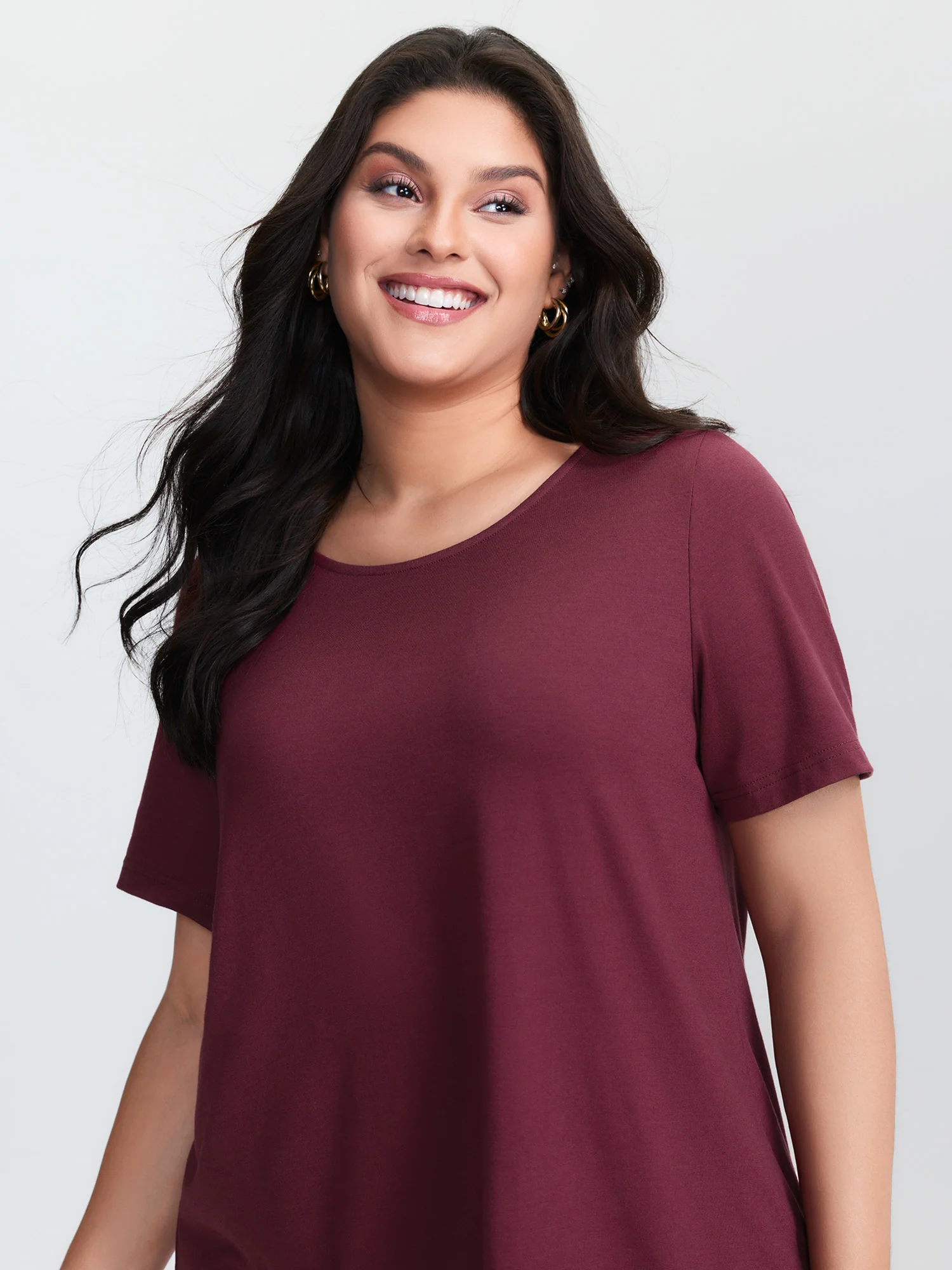 Stretchy Lace Cut-Out Back Knit Top - Image 4