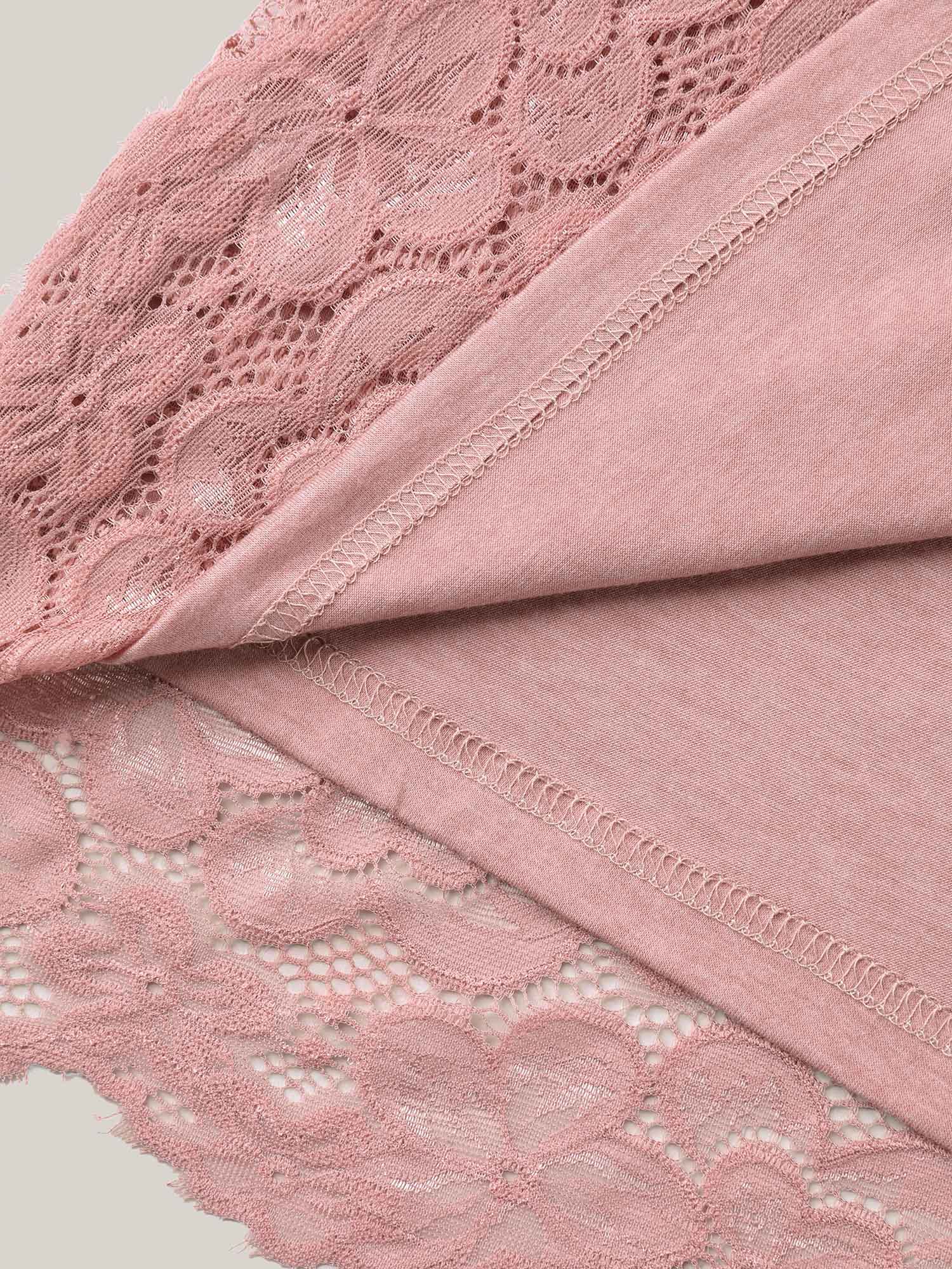 Stretchy Lace Spliced Sweetheart Plain Top - Image 6