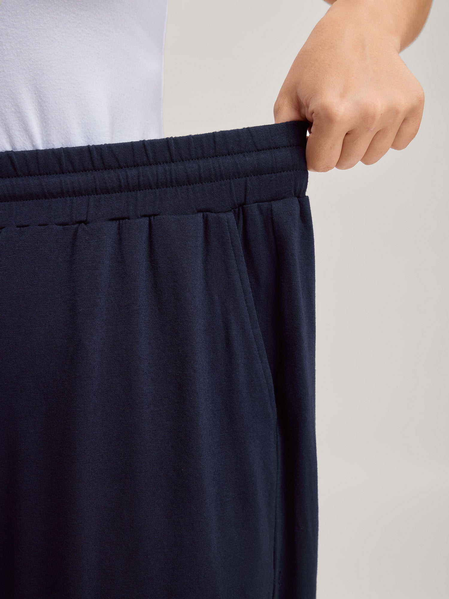 Stretchy Lace Trim Drawstring Lounge Pants - Image 4