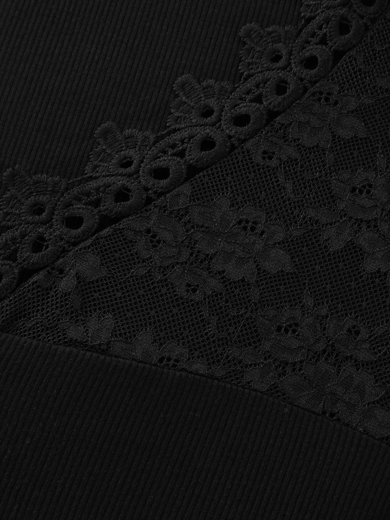 Stretchy Lace V-Neckline Top - Image 6