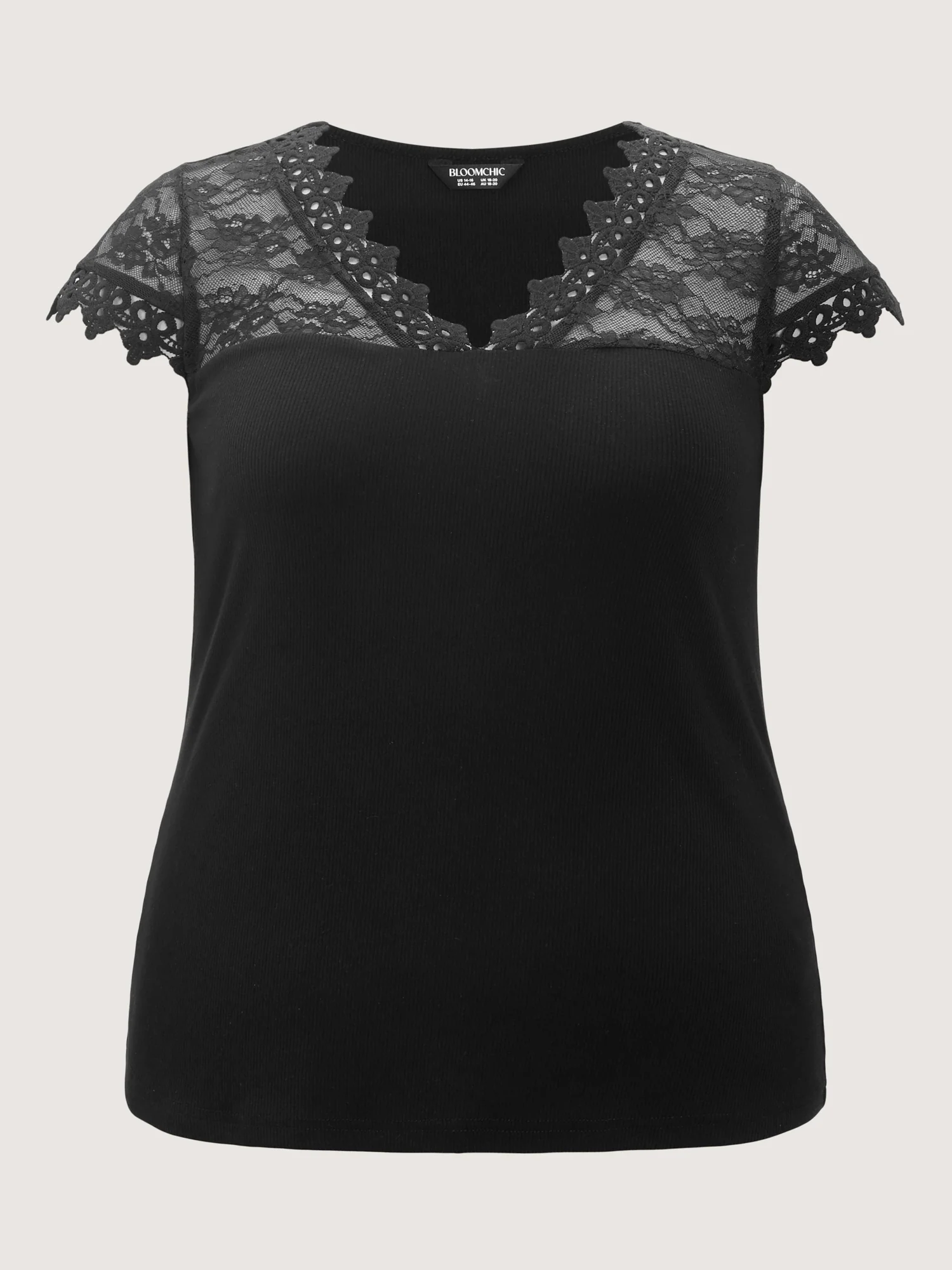 Stretchy Lace V-Neckline Top - Image 8