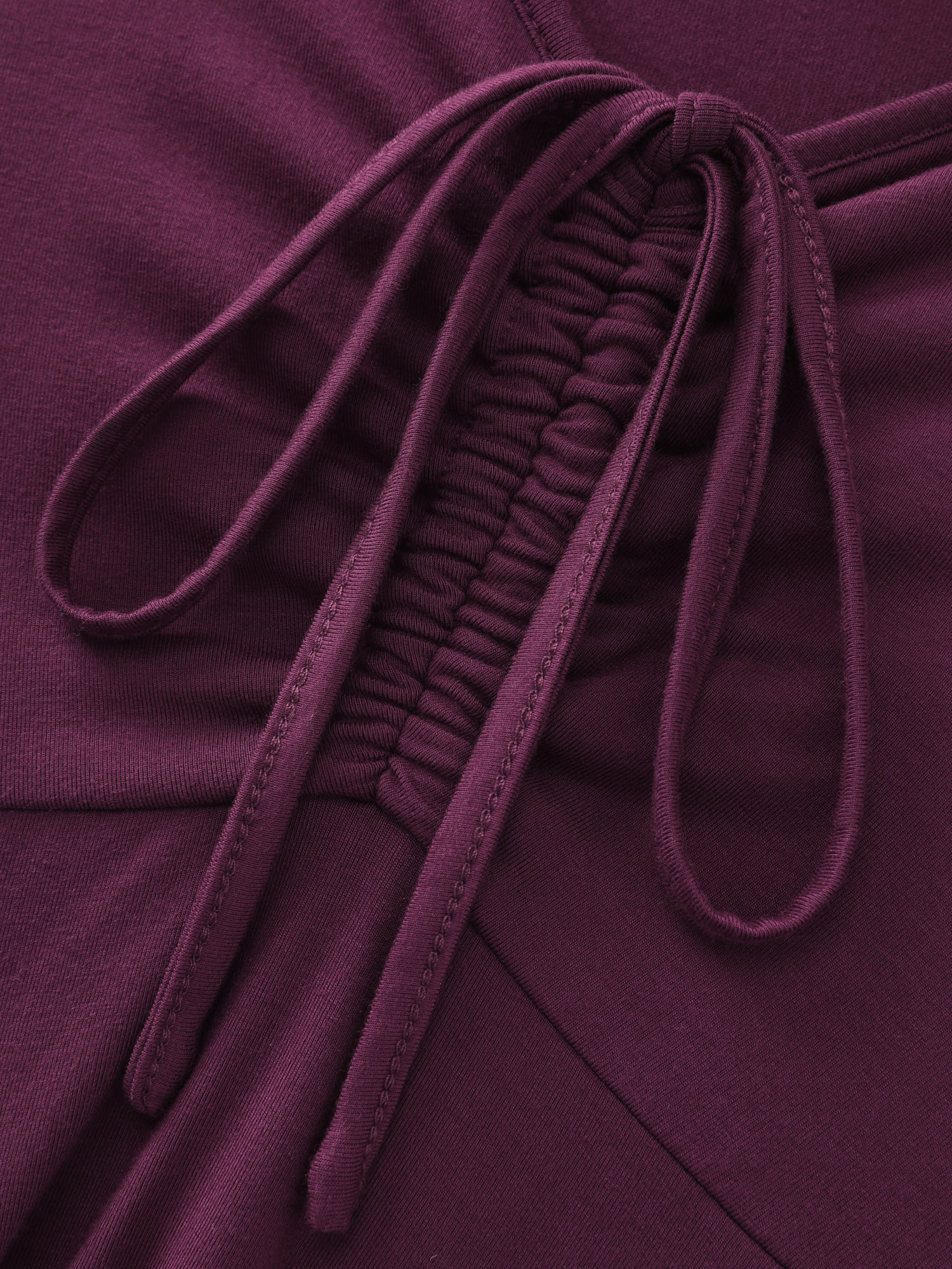 Stretchy Layered Drawstring Midi Dress - Image 6