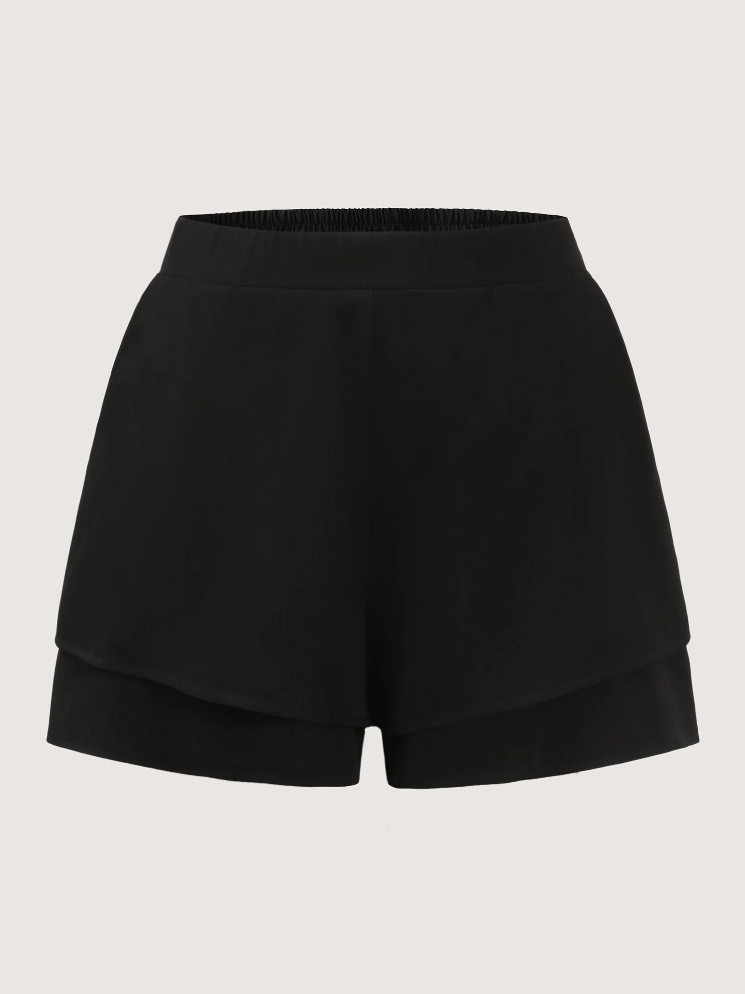 Stretchy Layered Hem Shorts - Image 8