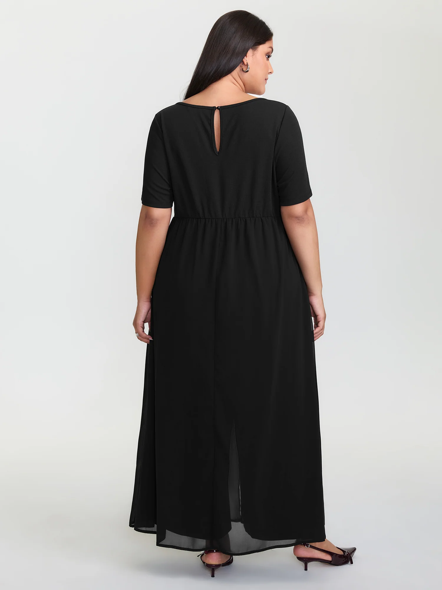 Stretchy Layered Wide-Leg Jumpsuits - Image 4